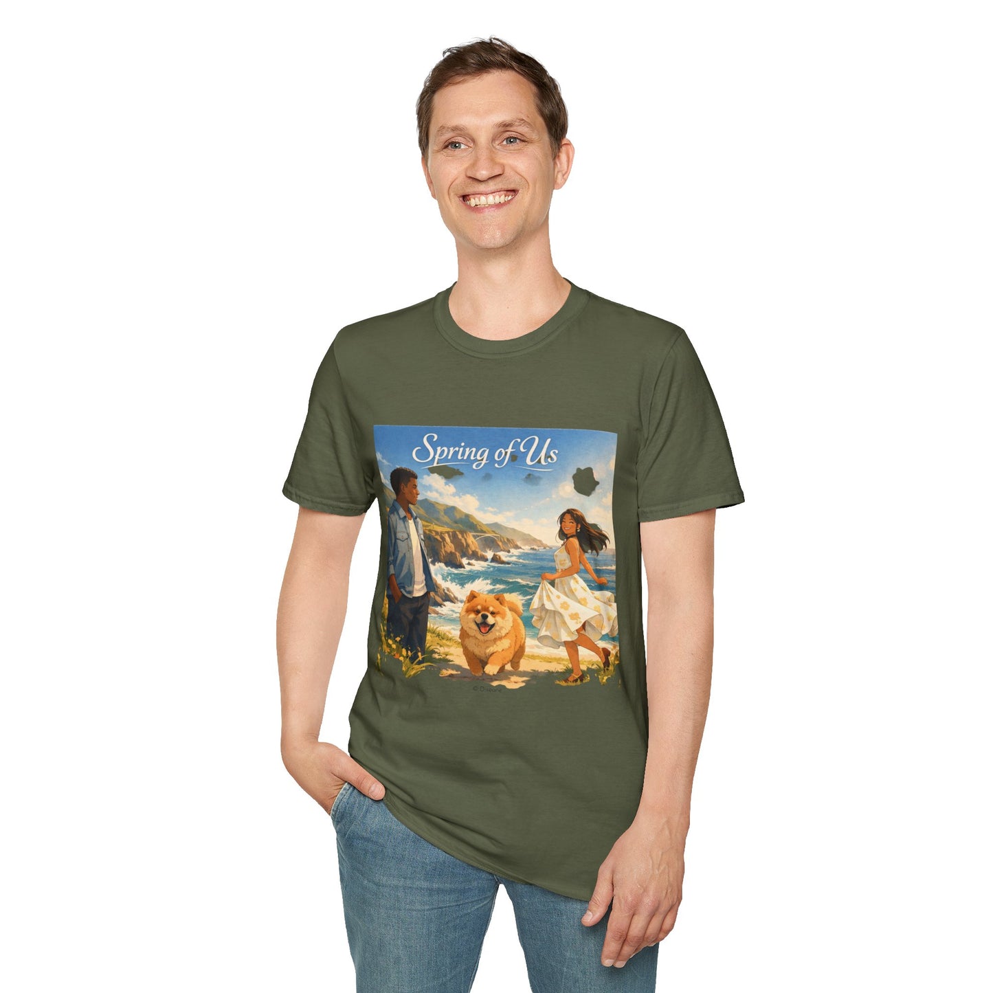 Spring of Us T-Shirt — Romantic Coastal Illustration Tee