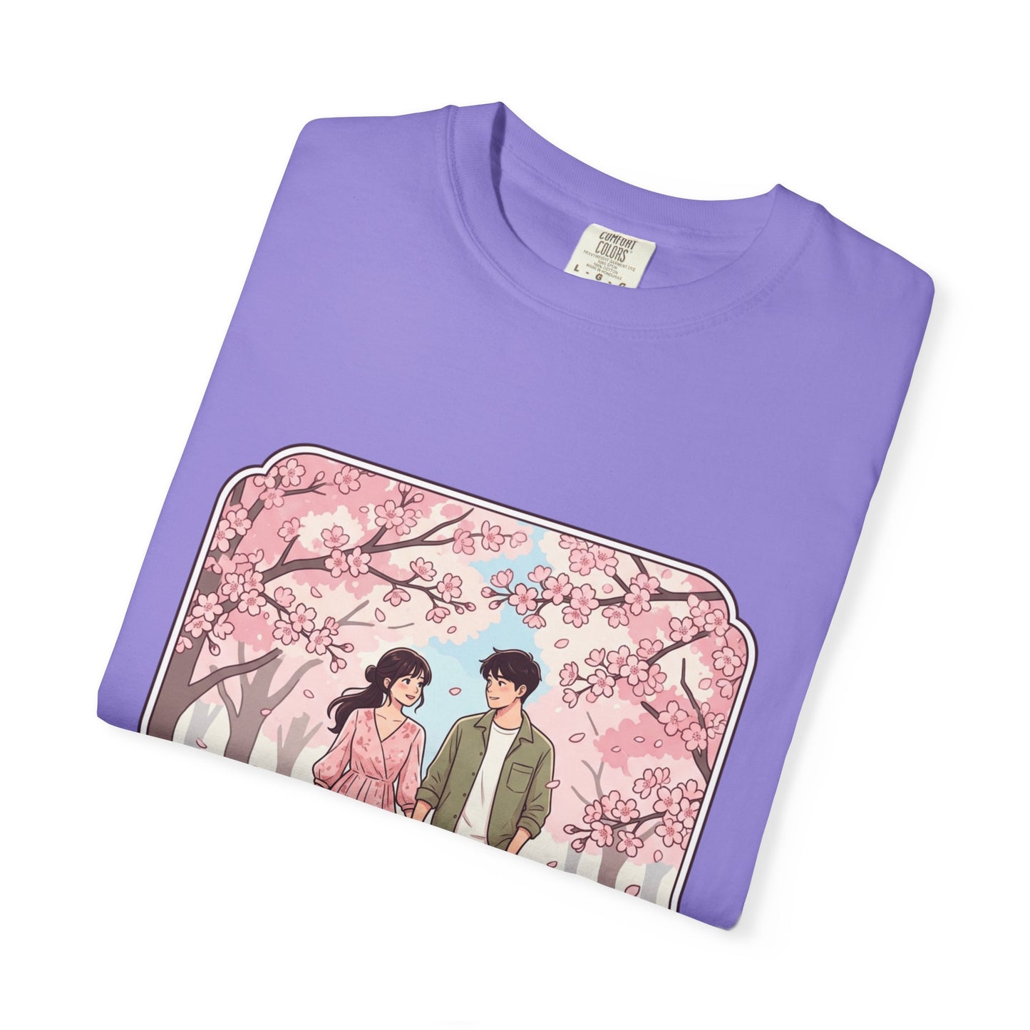 Spring in Japan T-Shirt — Cherry Blossom Couple Graphic Tee