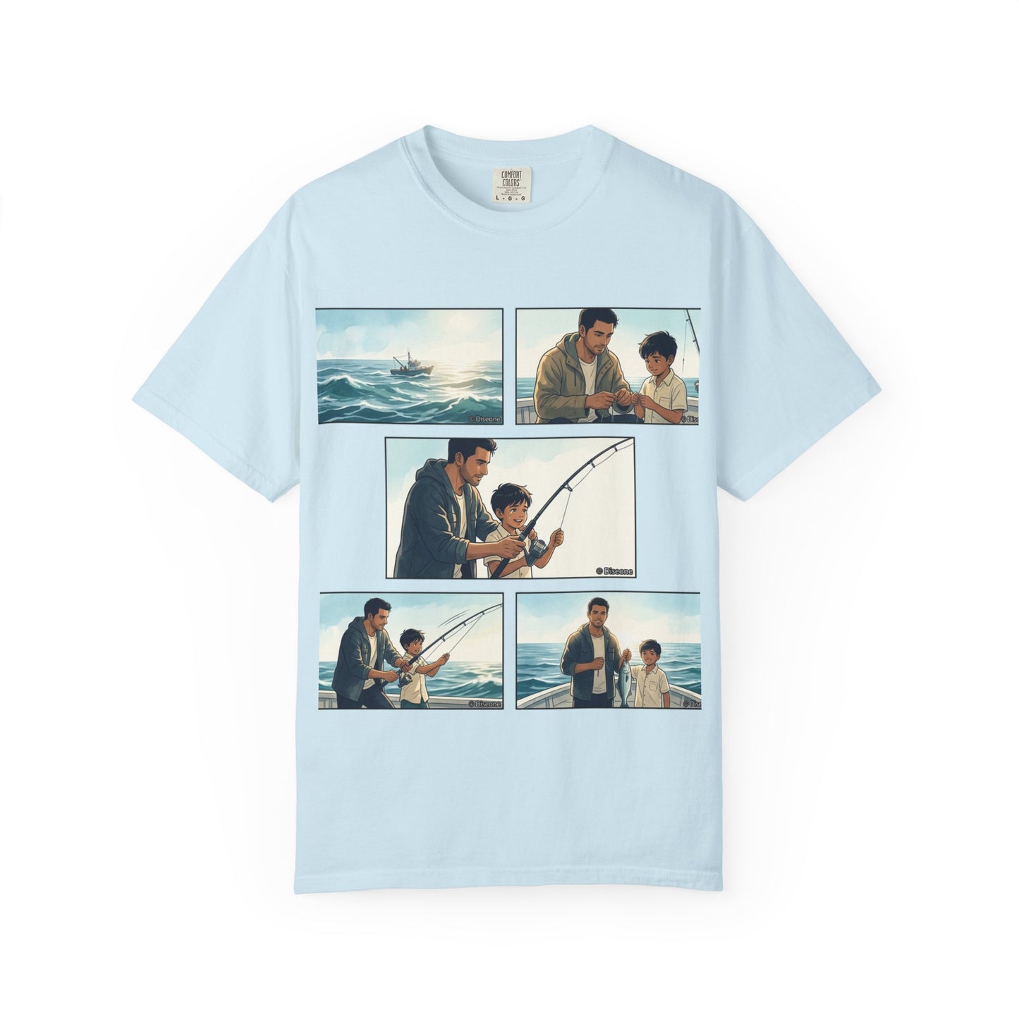 MORNING TIDES” (FATHER & SON EDITION) T-Shirt — Dad & Son Beach Fishing Graphic Tee