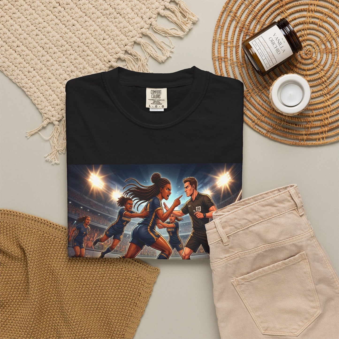 Soccer Arguing With Referee T-Shirt — Vintage Stadium Action Graphic Tee