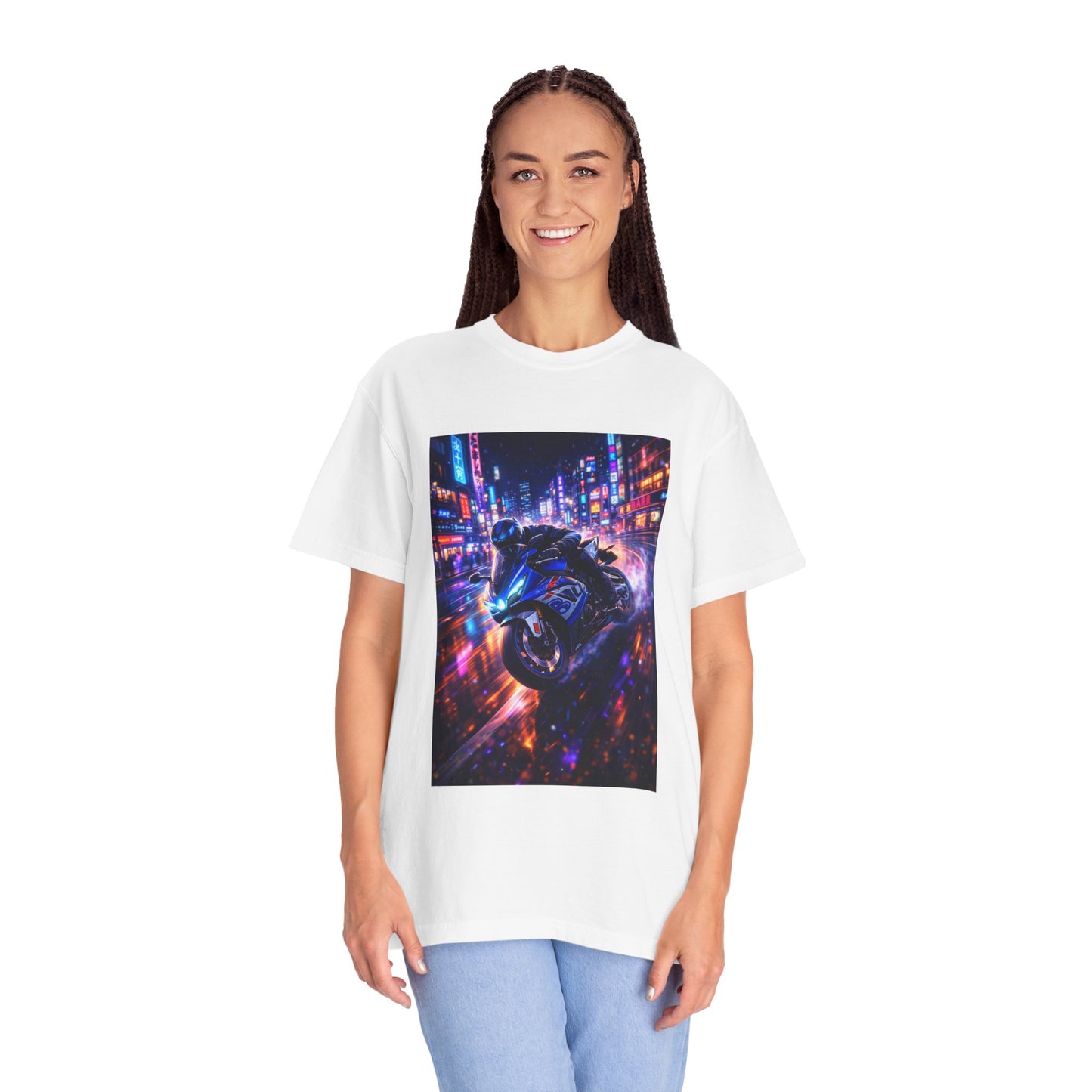 Suzuki GSX-R1000-NEON NIGHT RUN -  T-Shirt — Neon Night Rider Graphic Tee