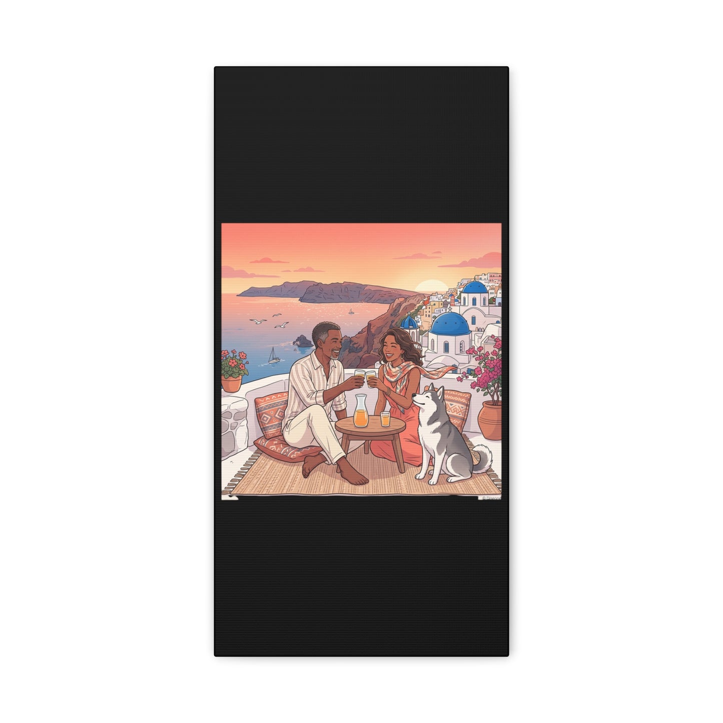 Santorini, Greece – “Sunset Serenade - Matte Canvas, Stretched, 1.25"