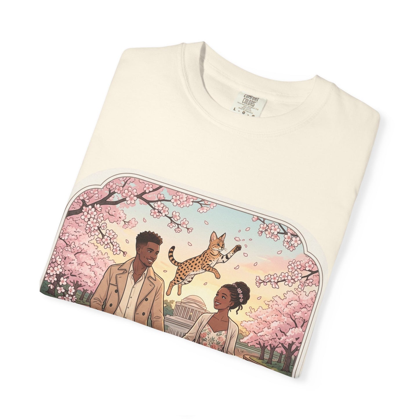 Spring of Us T-Shirt — Romantic Cherry Blossom Couple Graphic Tee