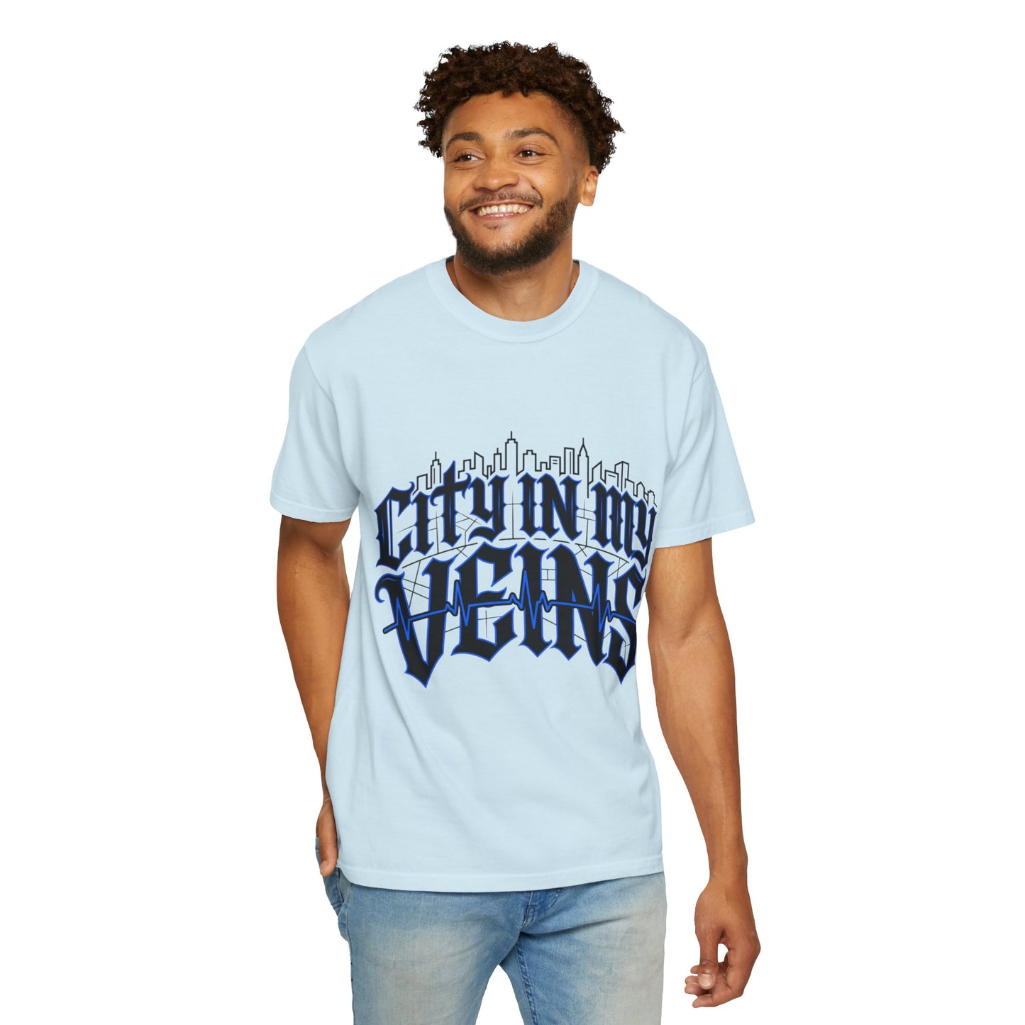 City in My Veins T-Shirt — Urban Skyline Graphic Tee