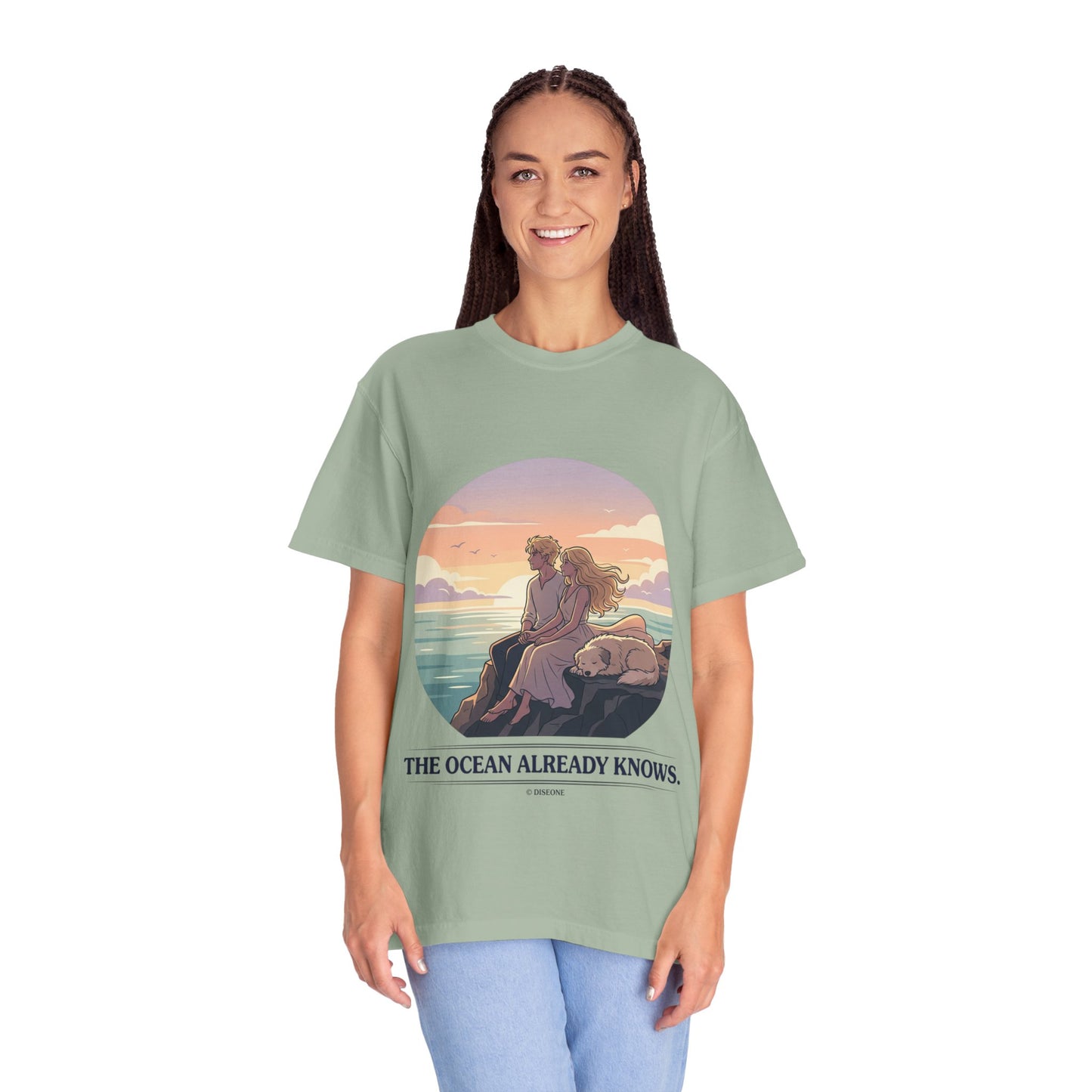Ocean Sunset Graphic T-Shirt — "The Ocean Already Knows"