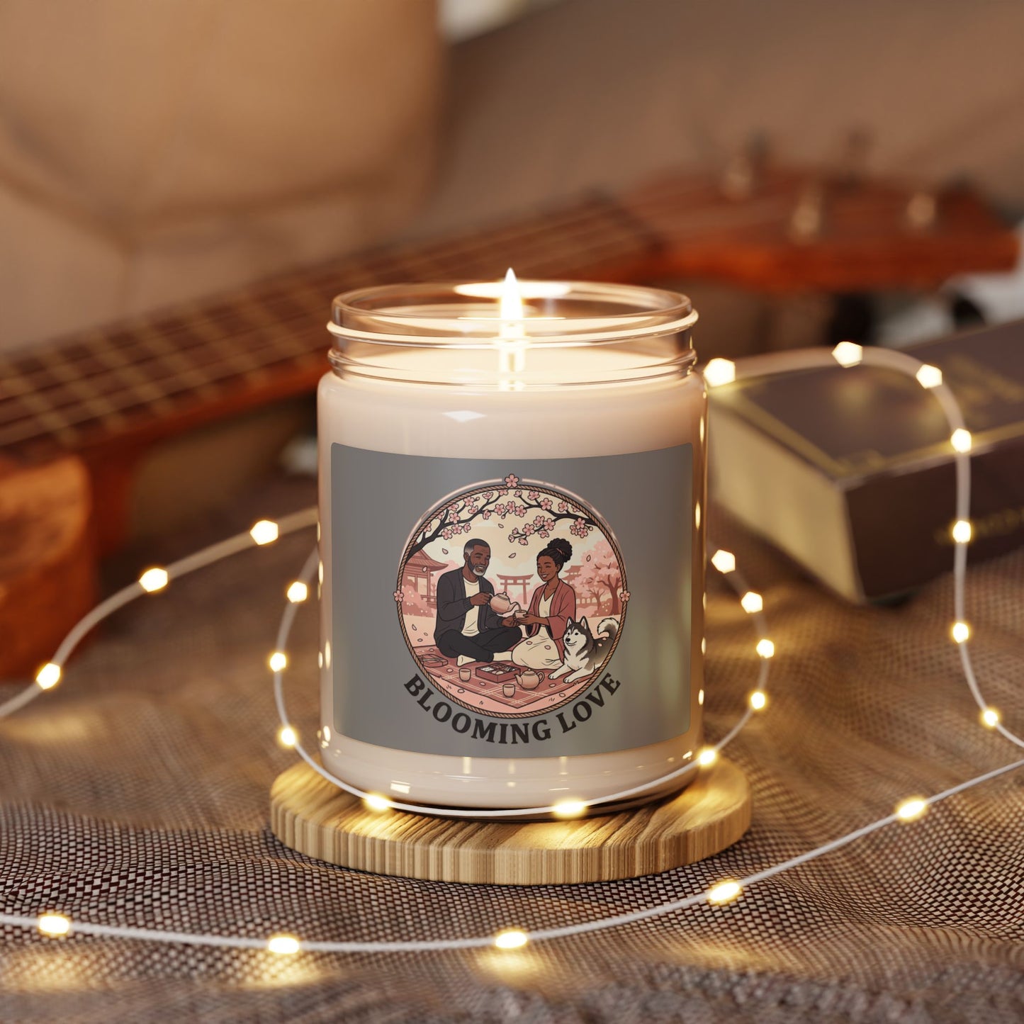 Blooming Love Soy Candle — 9oz Scented Jar Candle for Romantic Gifts & Self-Care