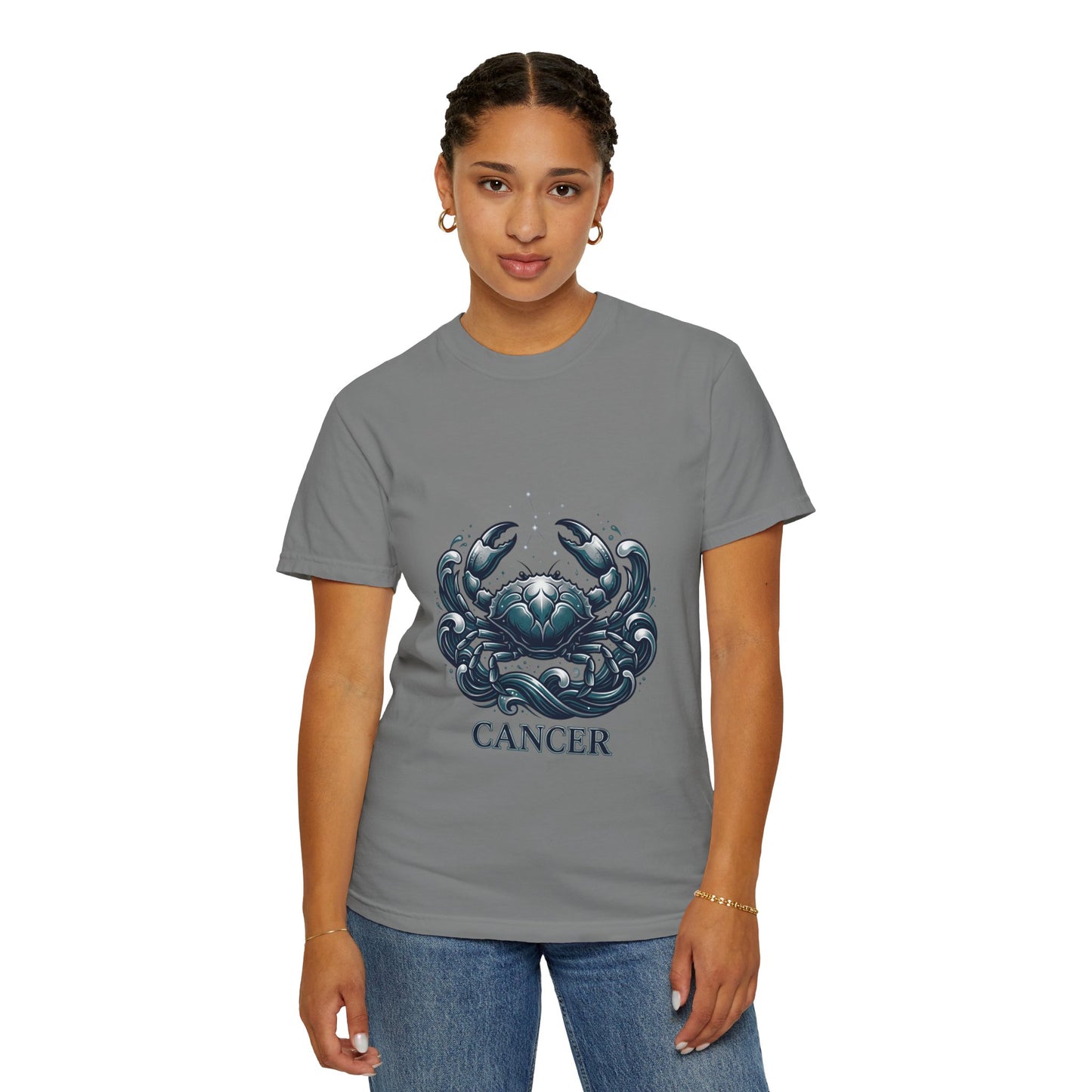 Cancer Zodiac T-Shirt — Stylized Crab Astrological Tee