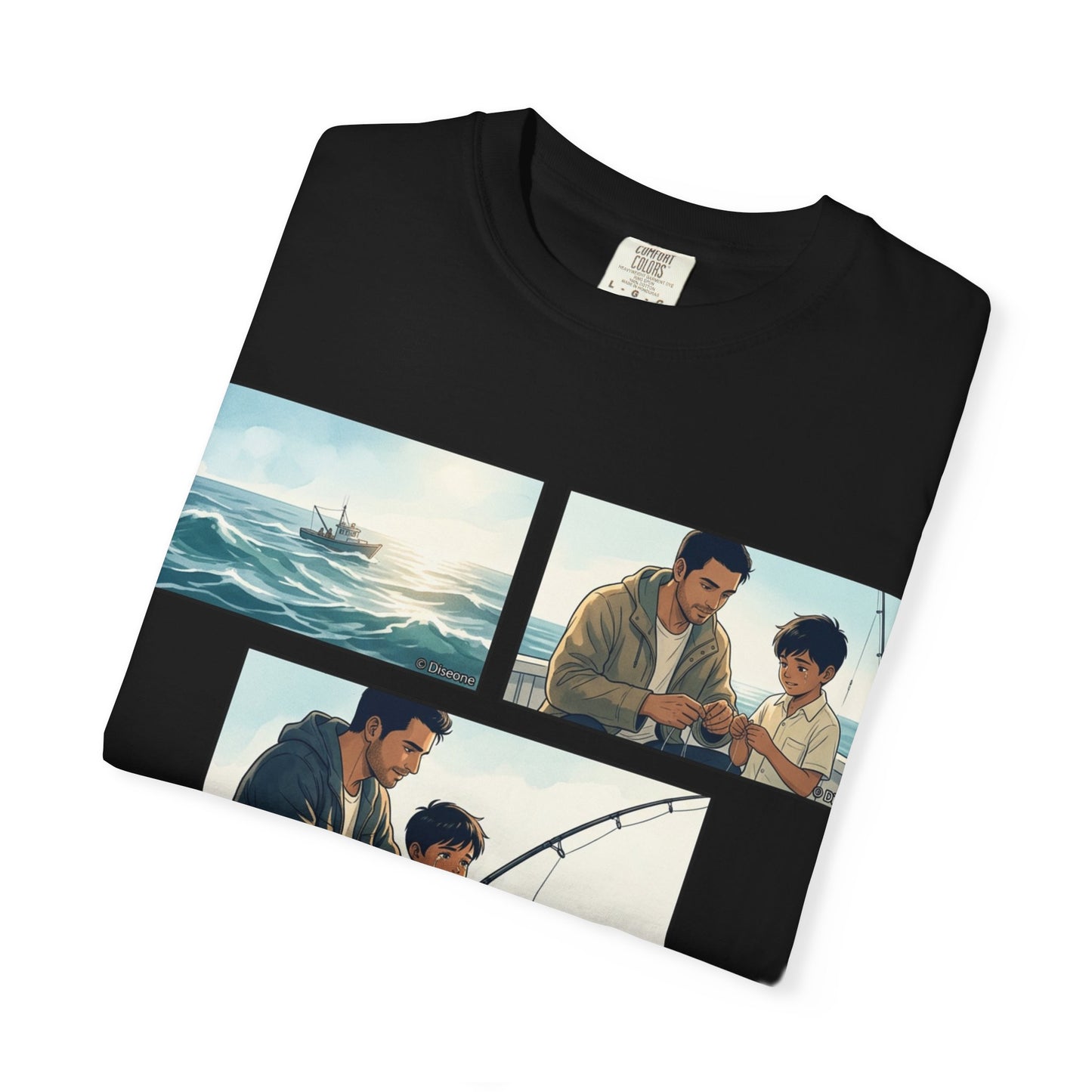 MORNING TIDES” (FATHER & SON EDITION) T-Shirt — Dad & Son Beach Fishing Graphic Tee