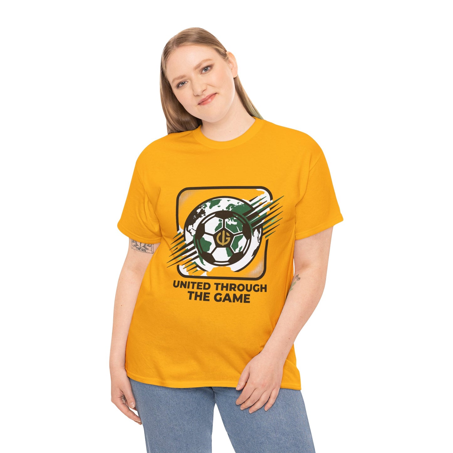 Soccer T-Shirt — "United Through the Game" Graphic Tee