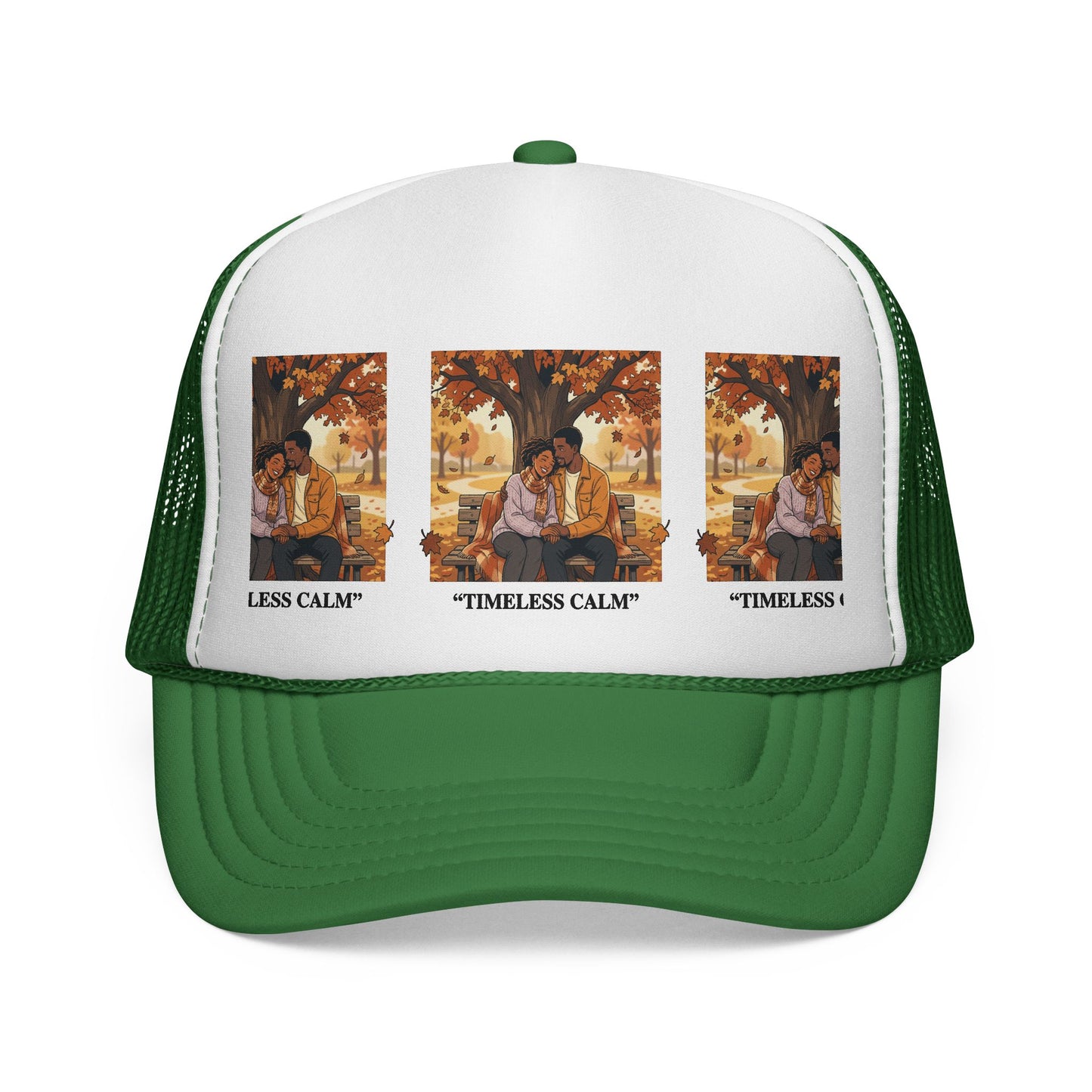 Trucker Cap — "Timeless Calm" Autumn Couple Vintage Patch