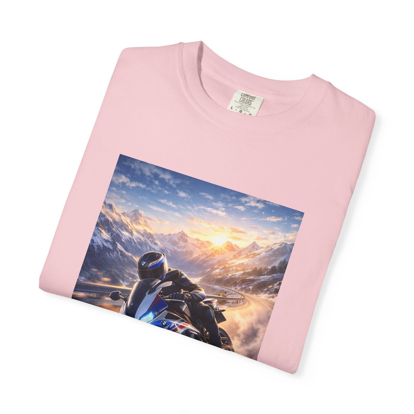 BMW S1000RR ALPINE GHOST RIDE - T‑Shirt — Sportbike Skyline Graphic Tee