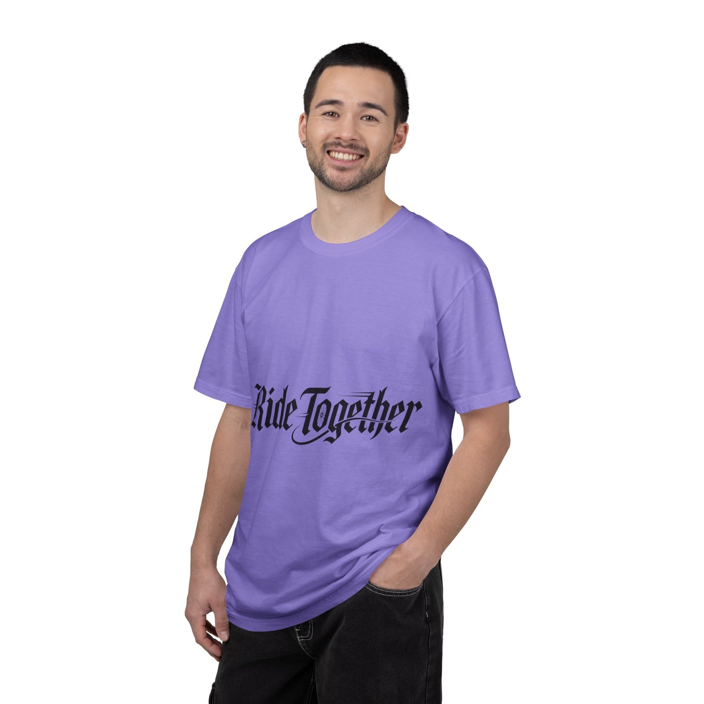 Ride Together T-Shirt — Gothic Script Motorcycle Tee