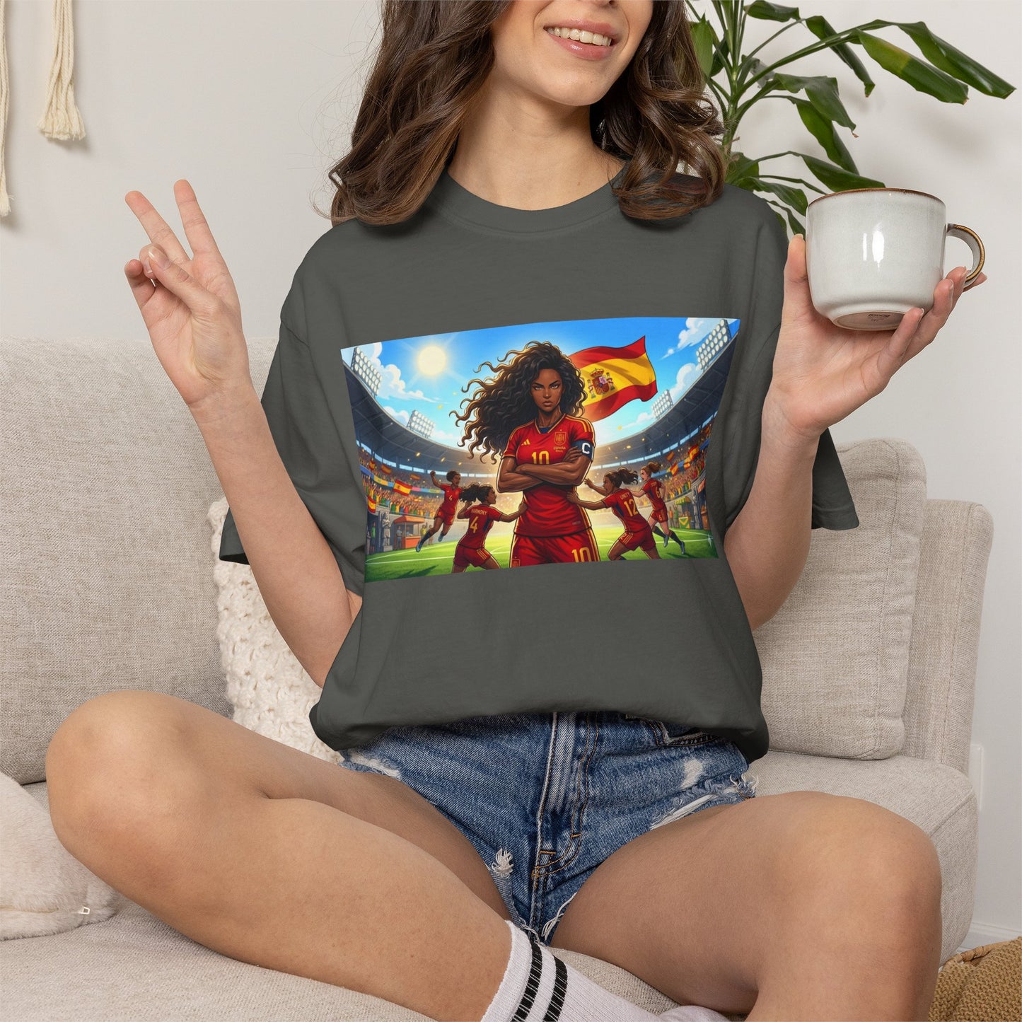 Spain – Female Soccer Champion - Stadium Graphic T-Shirt