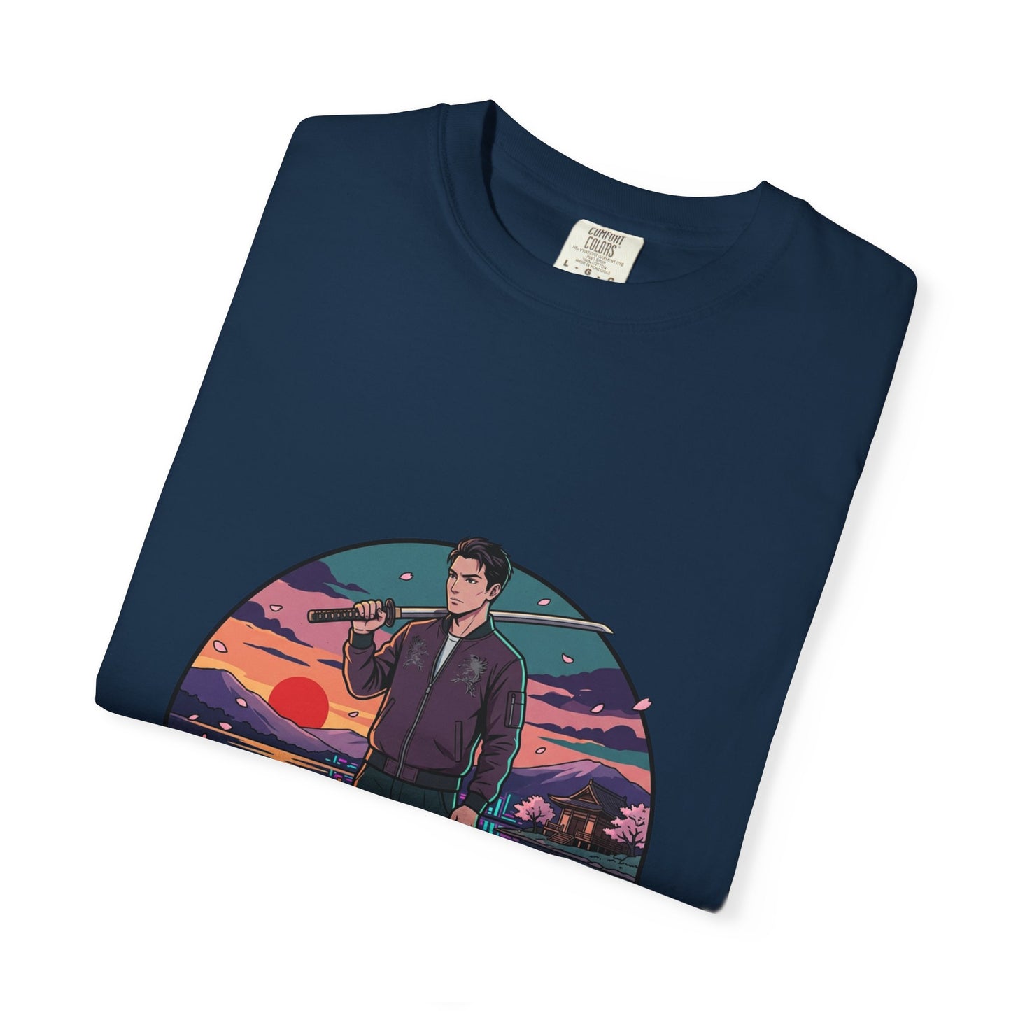 Vintage Night Harbor T-Shirt — Retro Sunset Fisherman Graphic Tee