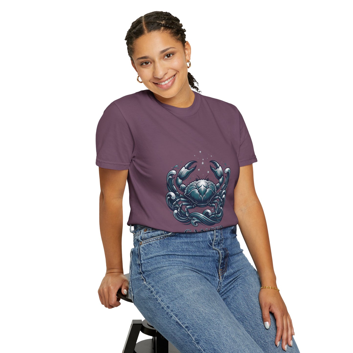 Cancer Zodiac T-Shirt — Stylized Crab Astrological Tee