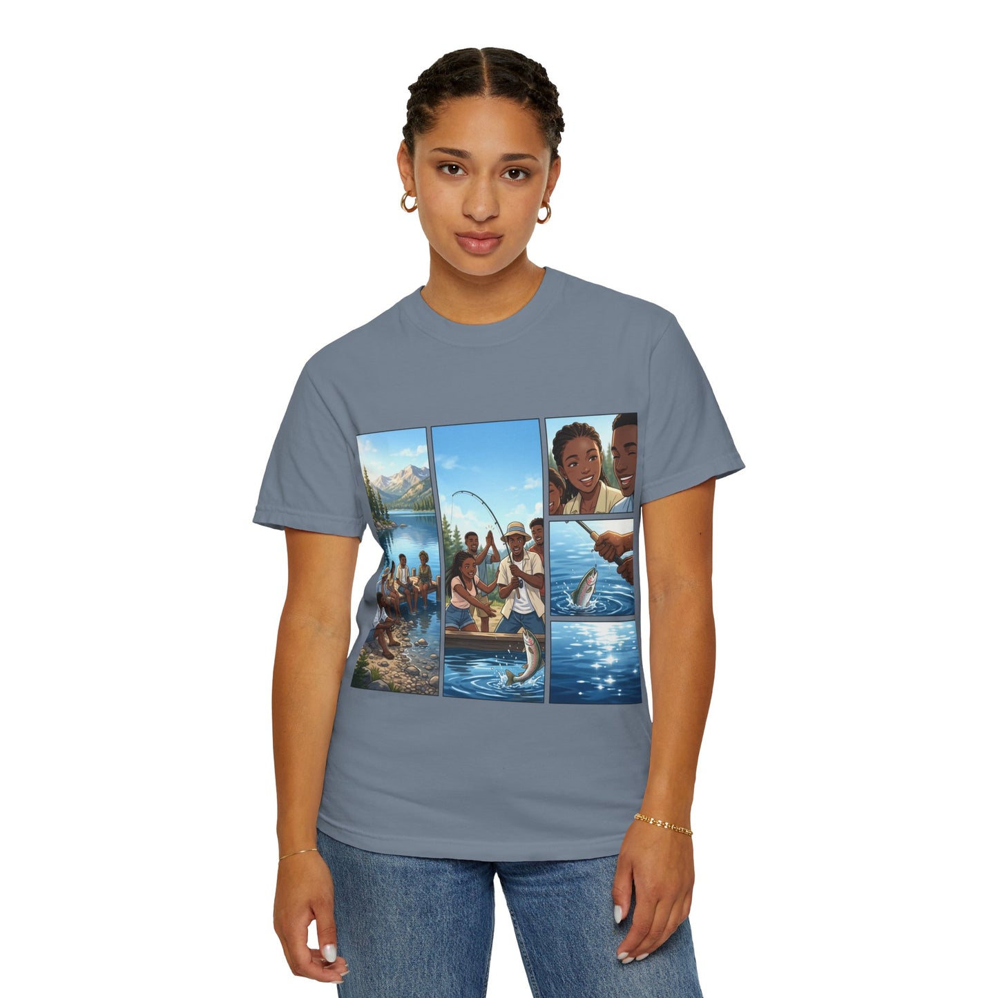 ake Tahoe Fishing Moments T-Shirt — Retro Outdoors Fishing Graphic Tee