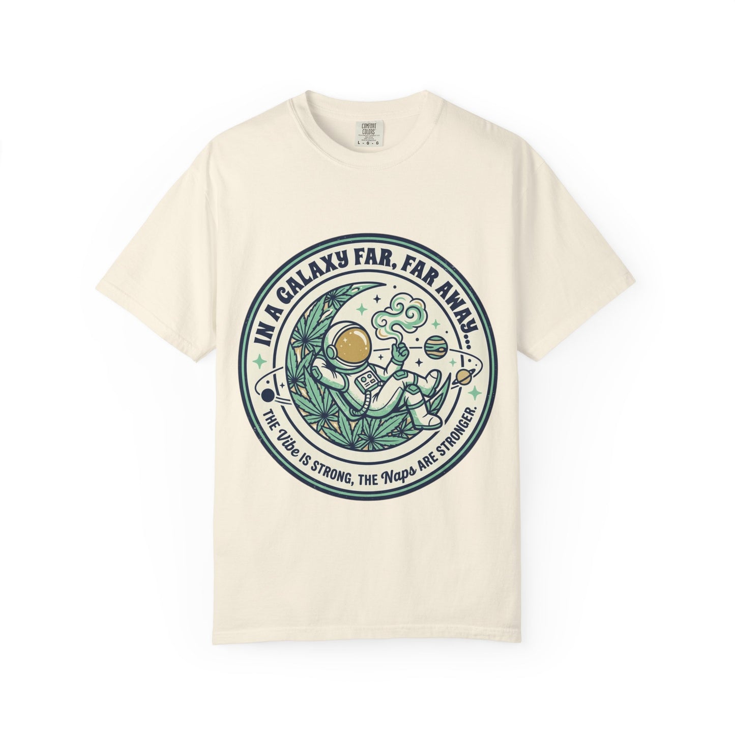 T-Shirt — "In a Galaxy Far, Far Away" Retro Space Nap Graphic Tee