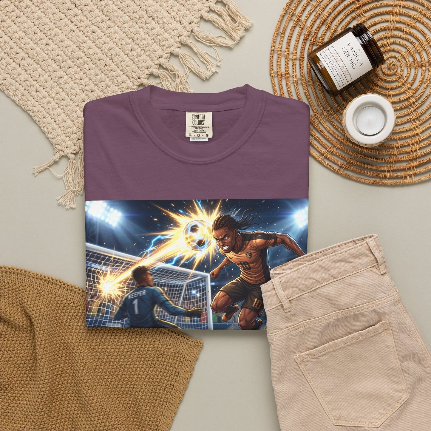 Soccer Goal Explosion T-Shirt — Action-Packed Football Graphic Tee