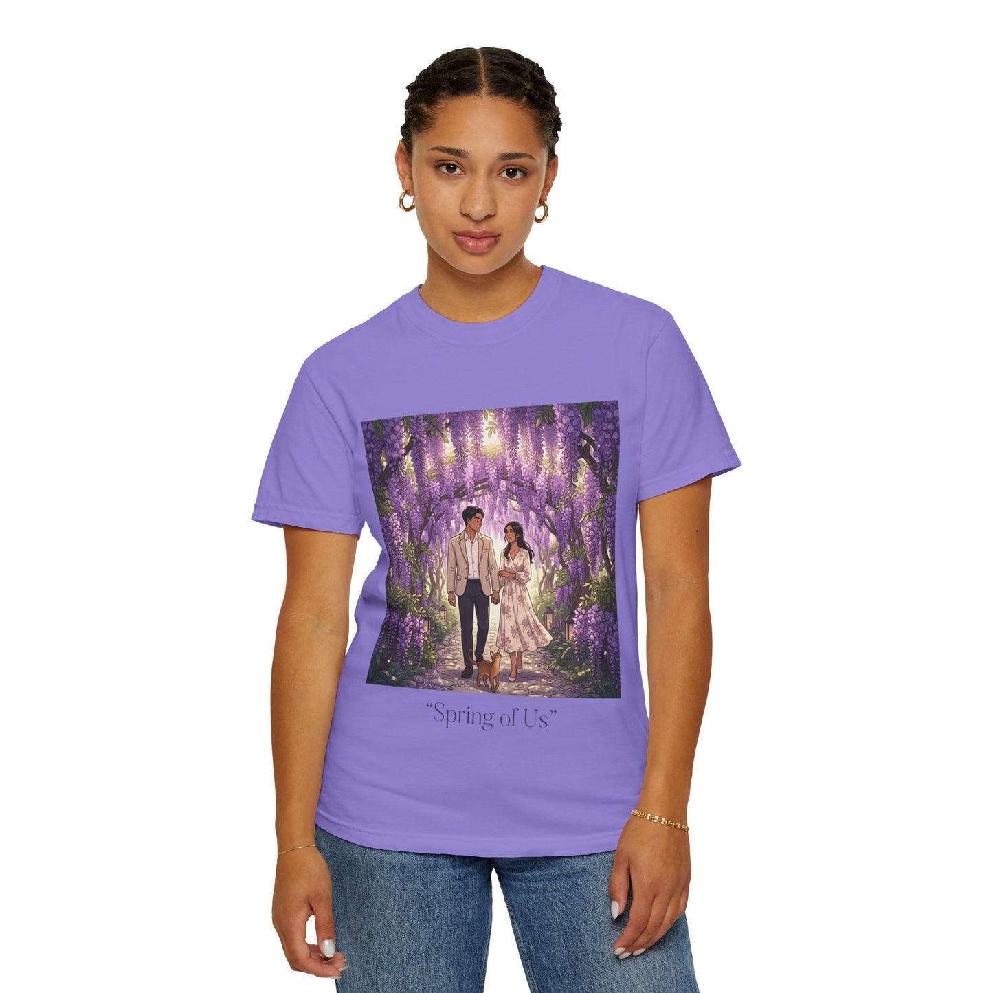 Spring of Us T-Shirt — Romantic Wisteria Couple Graphic Tee