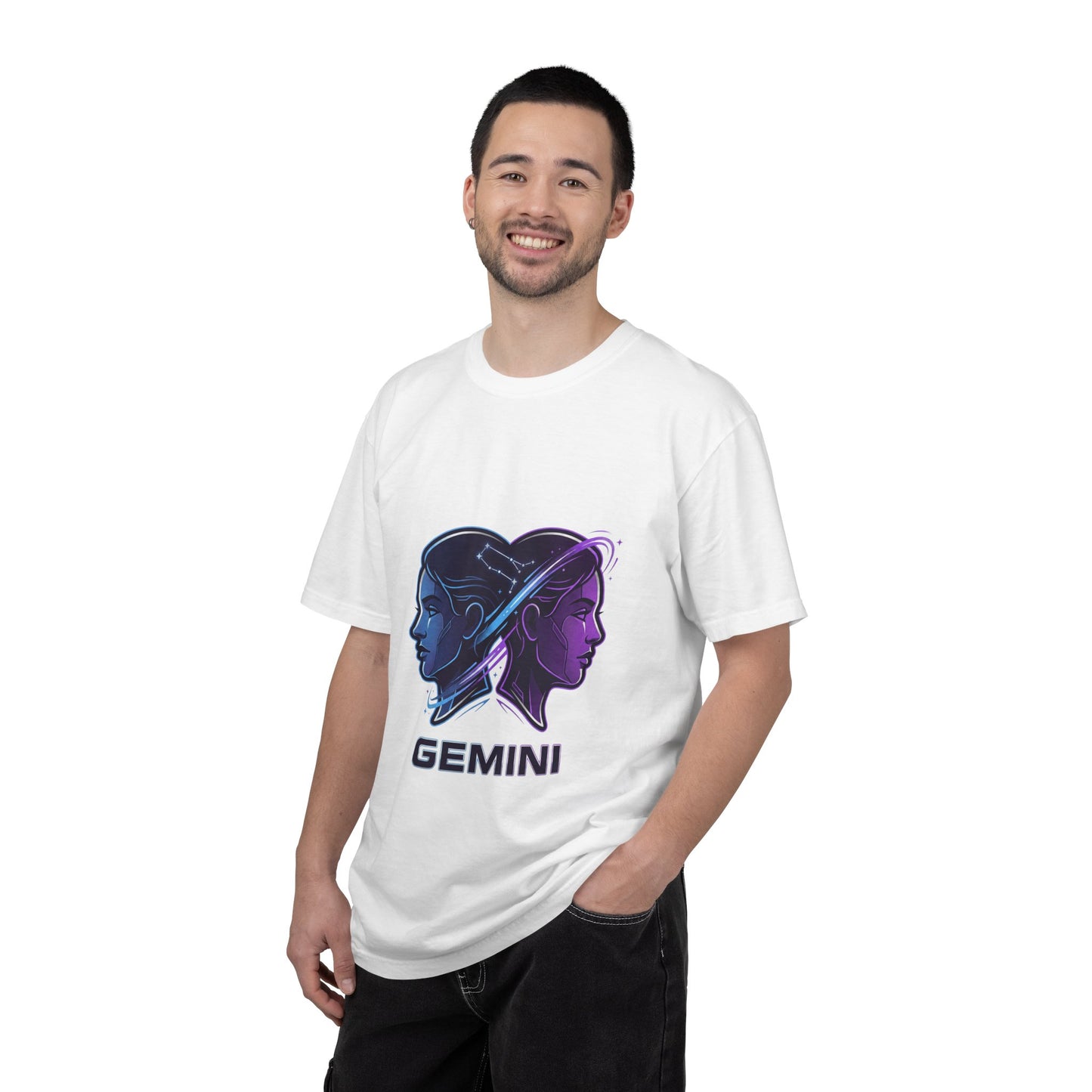 Gemini Zodiac T‑Shirt — Dual Faces Astrology Tee