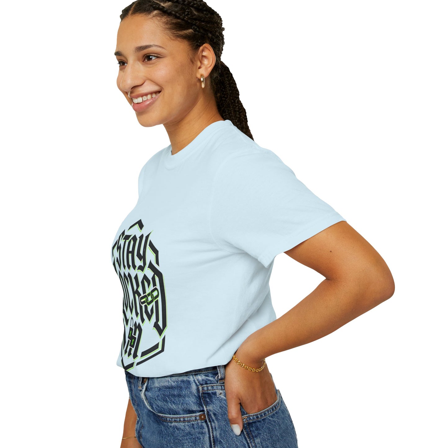 Stay Locked T-Shirt — Hexagonal Streetwear Graphic Tee