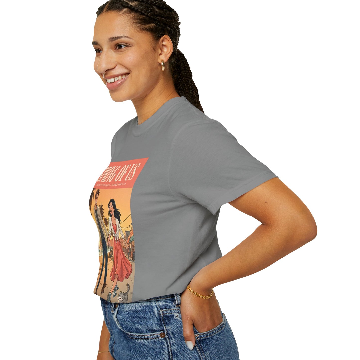 Spring of Us T-Shirt — Vintage Romantic Beach Couple Graphic Tee