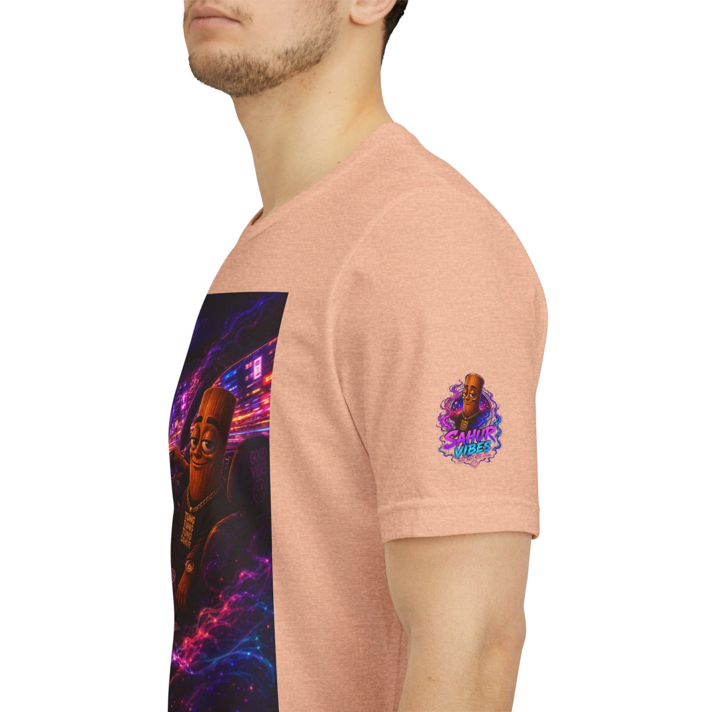 Tung Tung Tung Sahur Who Ride Like Us T-Shirt — Night Cruise Vaporwave Graphic Tee