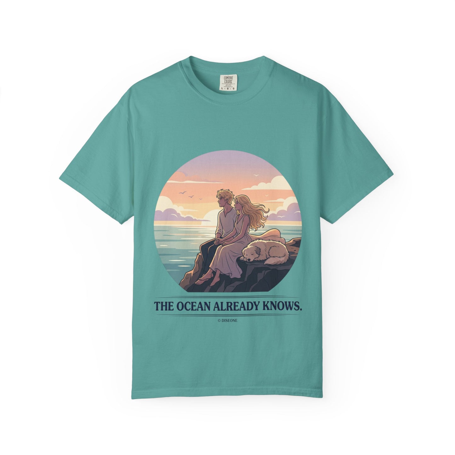 Ocean Sunset Graphic T-Shirt — "The Ocean Already Knows"