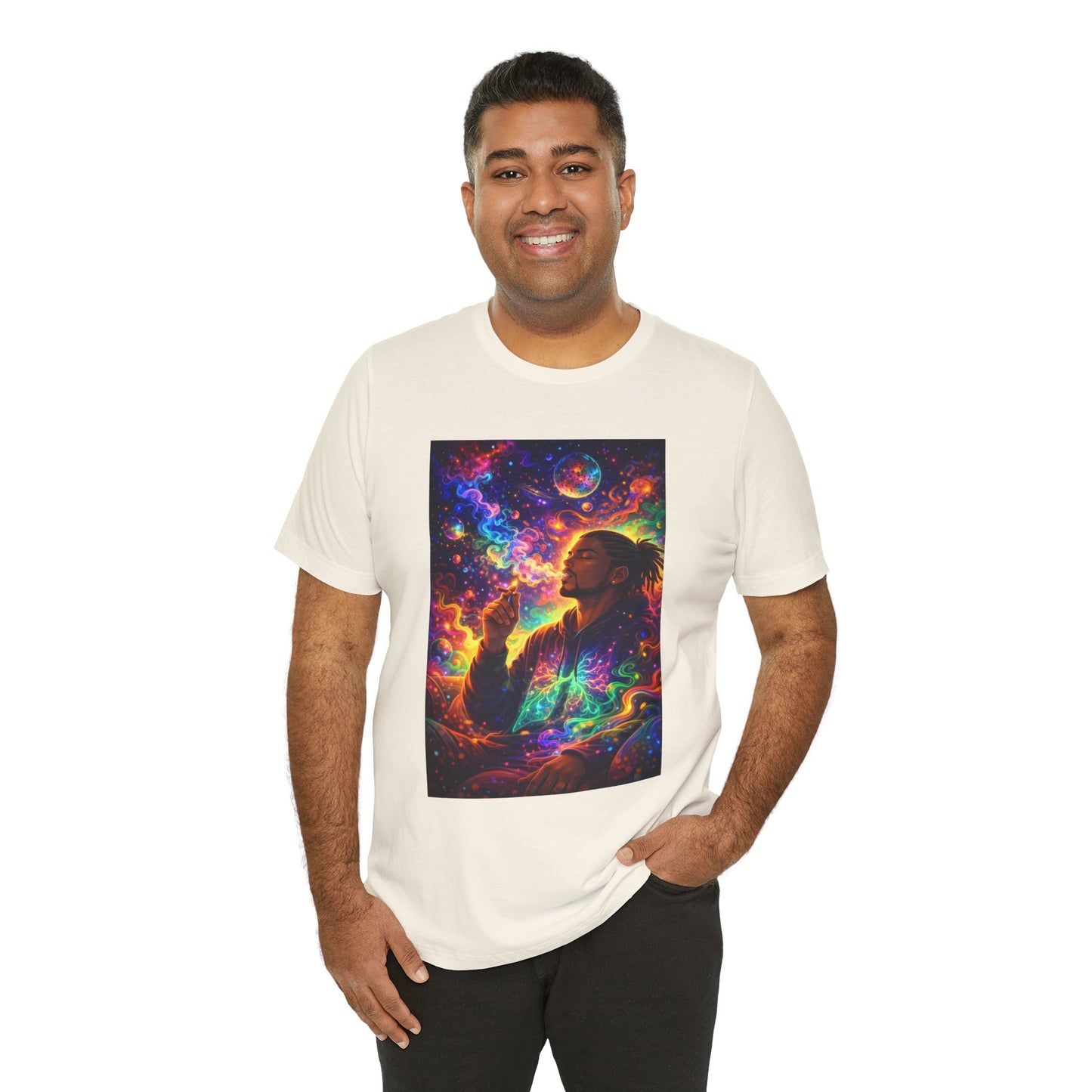 Psychedelic Session T-Shirt — Cosmic Portrait Graphic Tee
