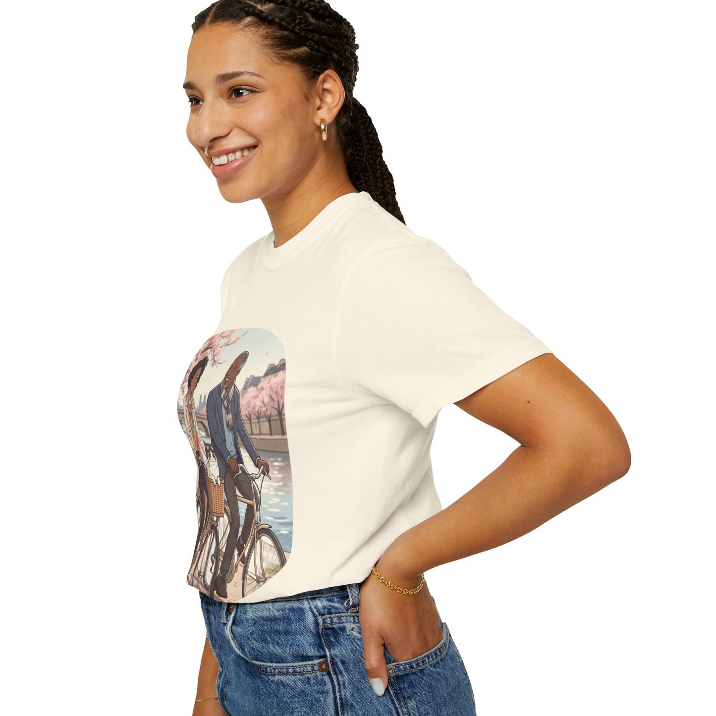 Couples Cherry Blossom Bike Ride T-Shirt