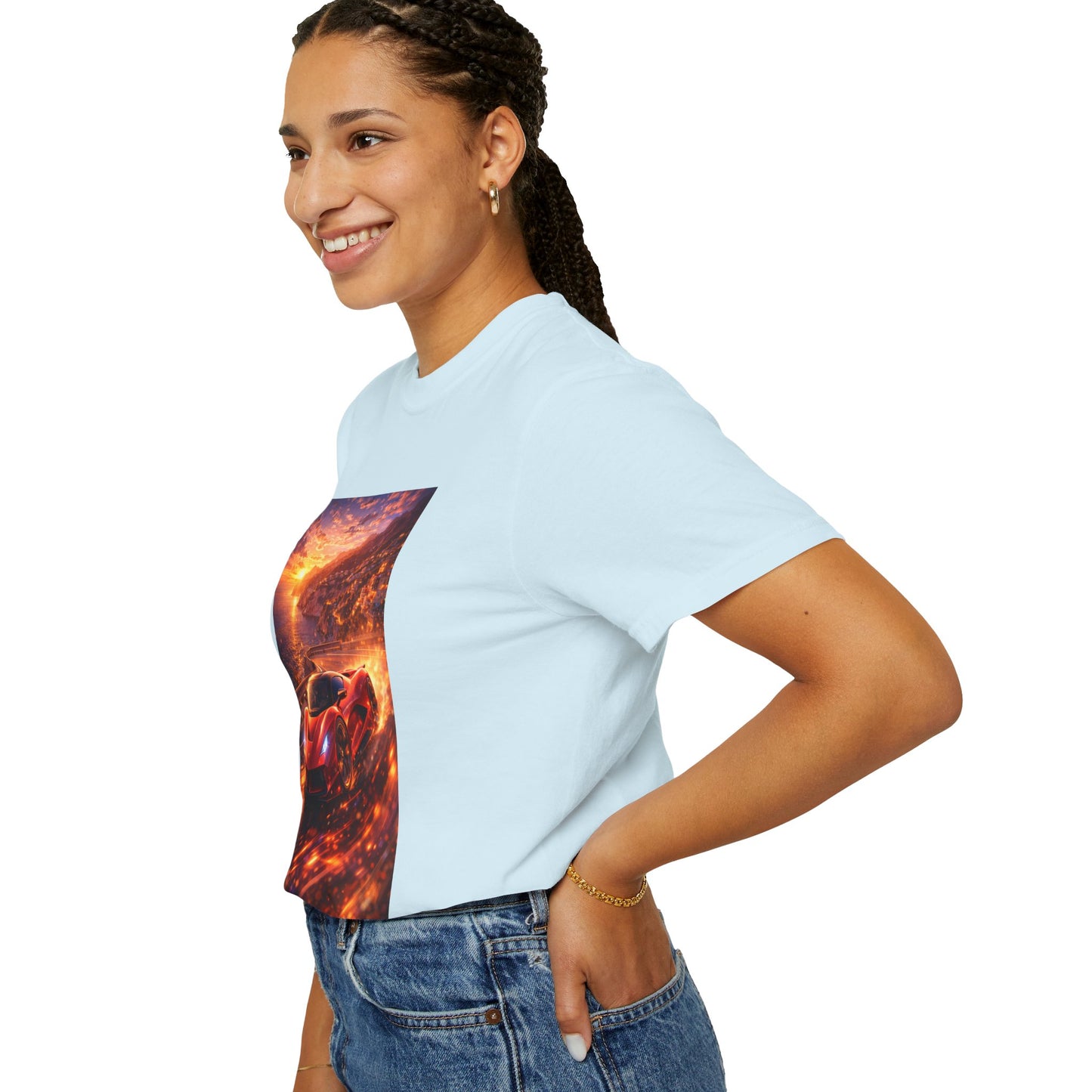 Ferrari F80- Amalfi Coast, Italy - T‑Shirt — Red Sports Car Print