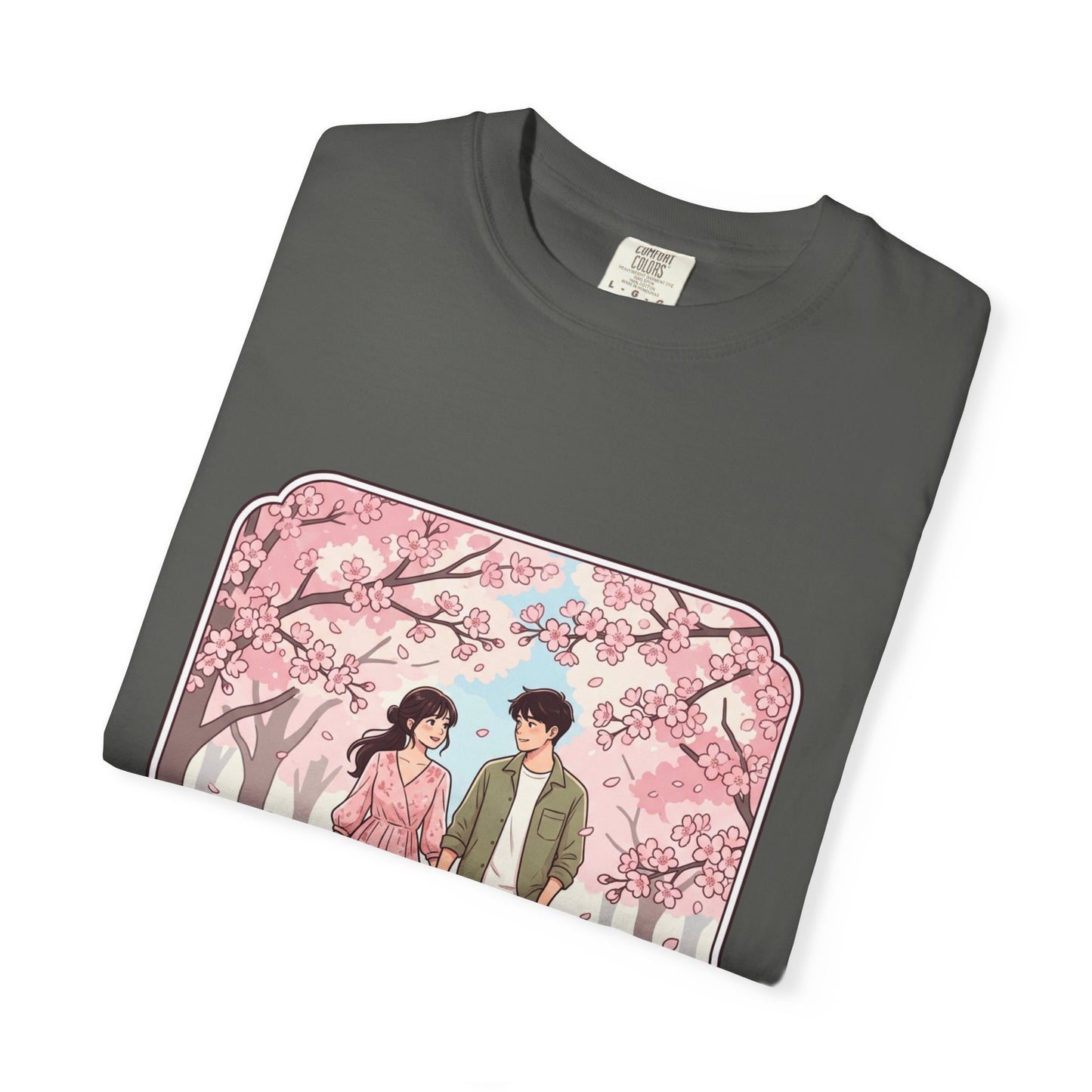 Spring in Japan T-Shirt — Cherry Blossom Couple Graphic Tee