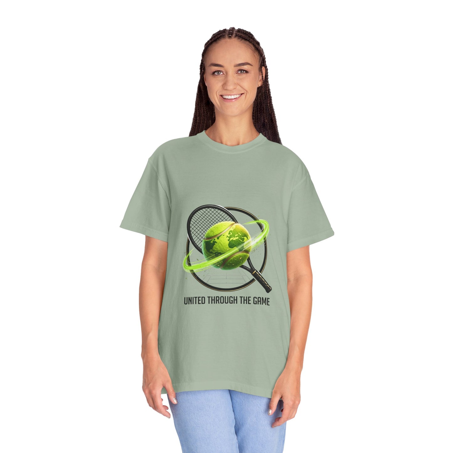 Tennis Globe T‑Shirt — "United Through the Game" Sports Tee