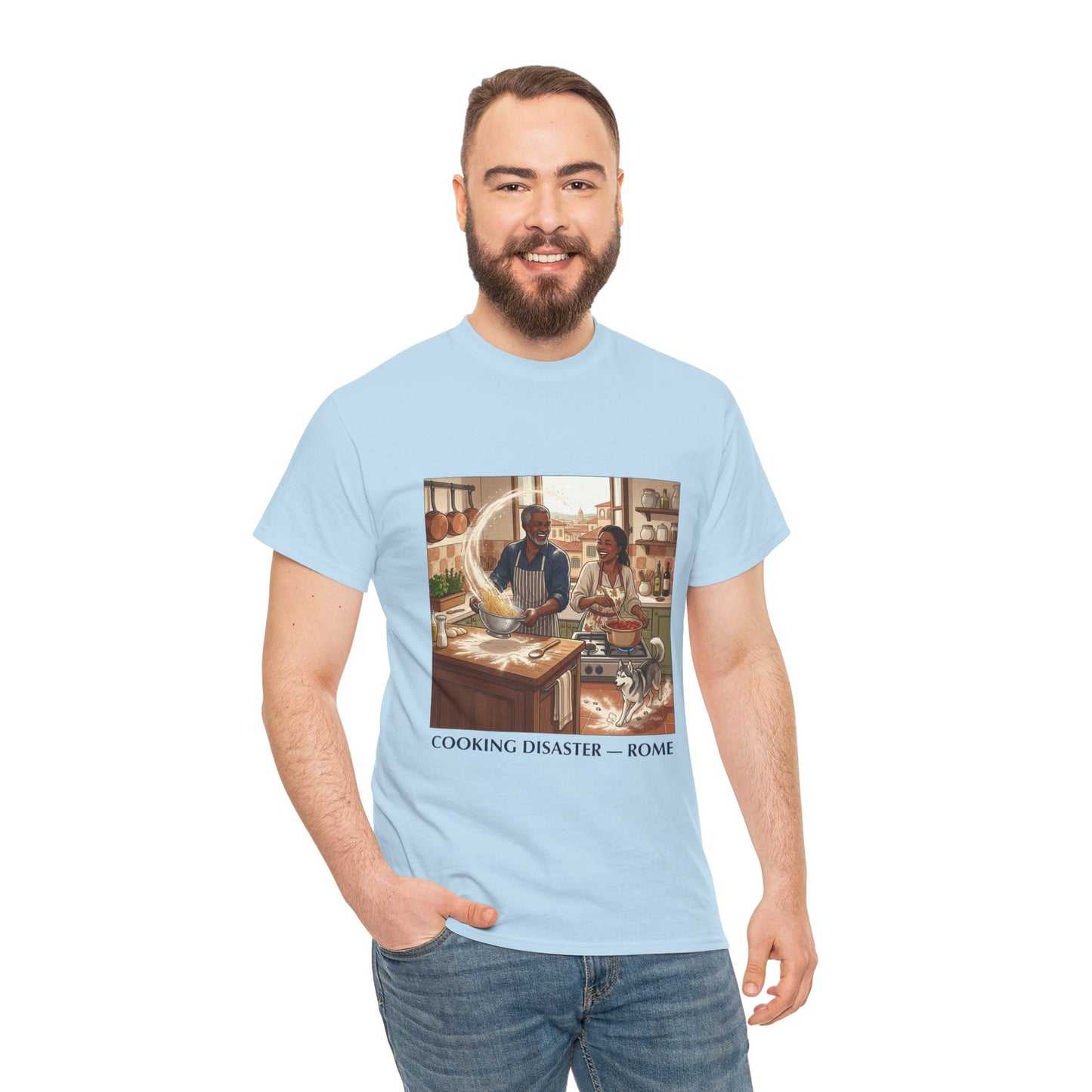 T-Shirt — 'Cooking Disaster — Rome' Illustrated Cooking Tee