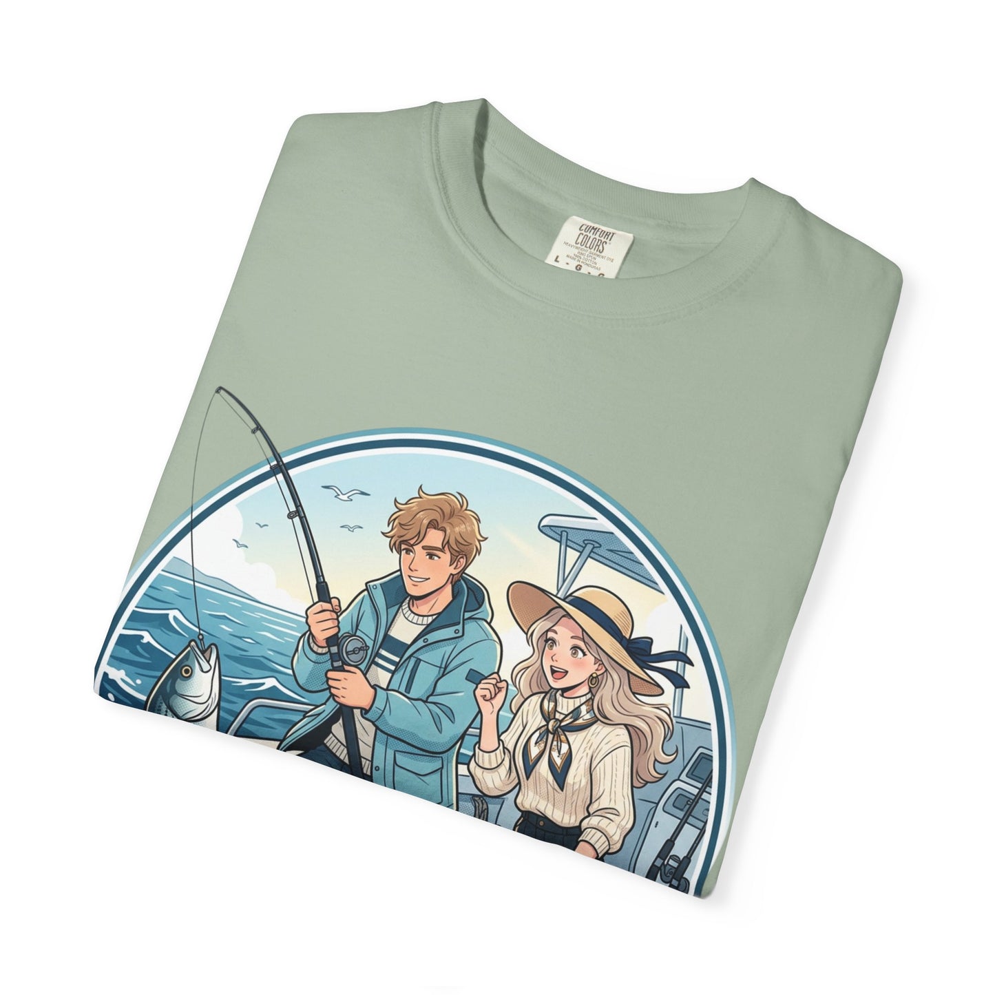 Reel Love Fishing T-Shirt — Cute Couple Anglers Graphic Tee
