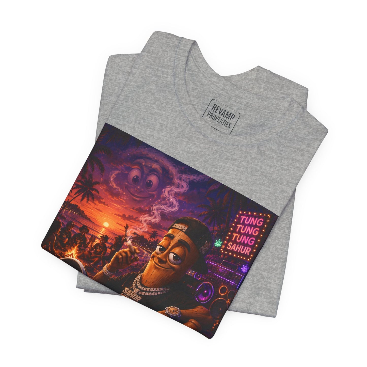 Tung Tung Tung Sahur T-Shirt — "Summertime Vibes" Retro Beach Party Graphic Tee