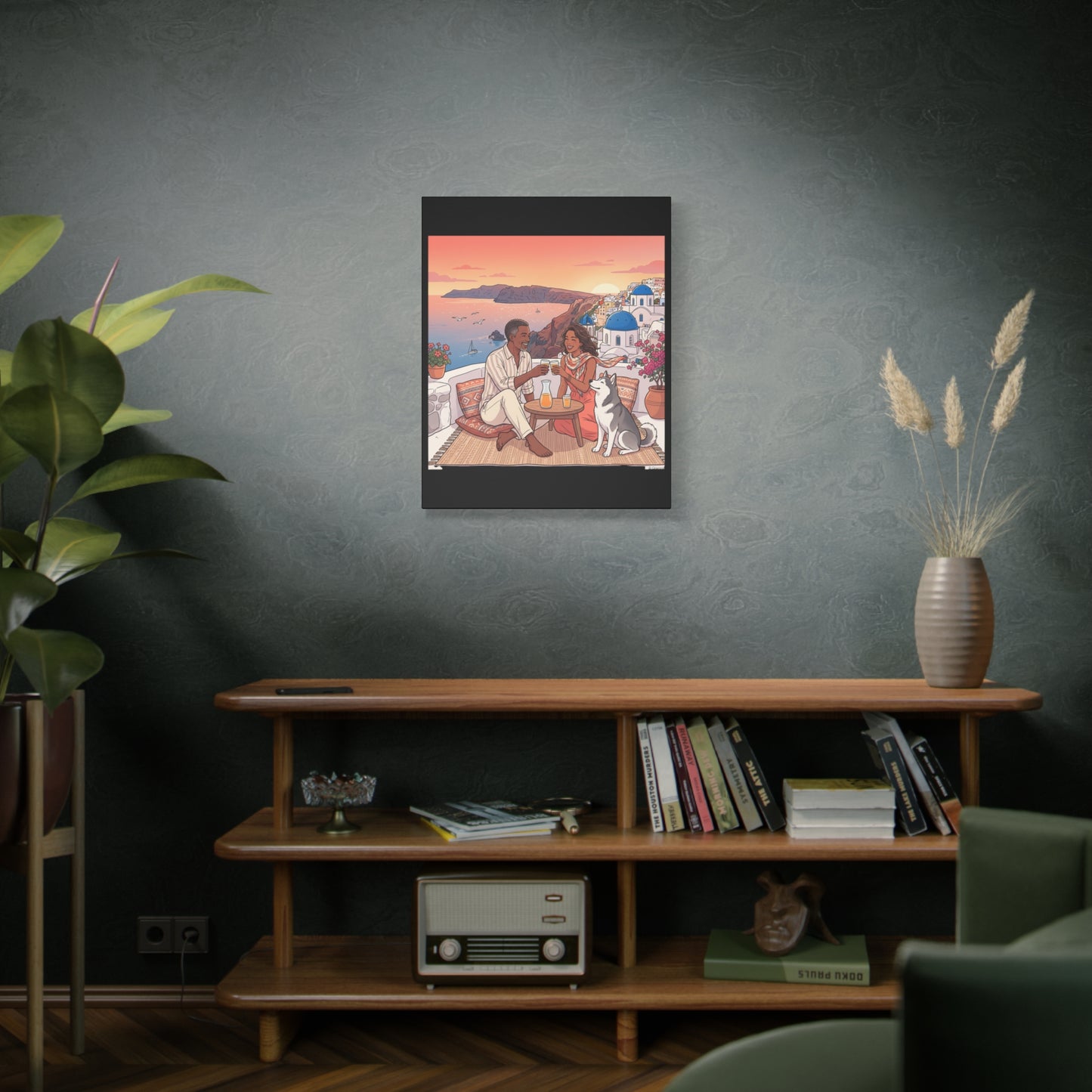 Santorini, Greece – “Sunset Serenade - Matte Canvas, Stretched, 1.25"