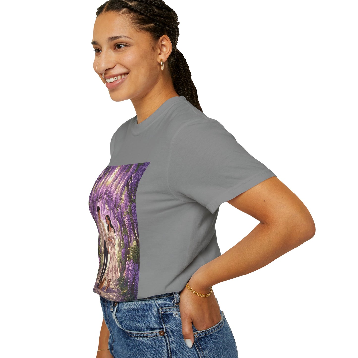 Spring of Us T-Shirt — Romantic Wisteria Couple Graphic Tee