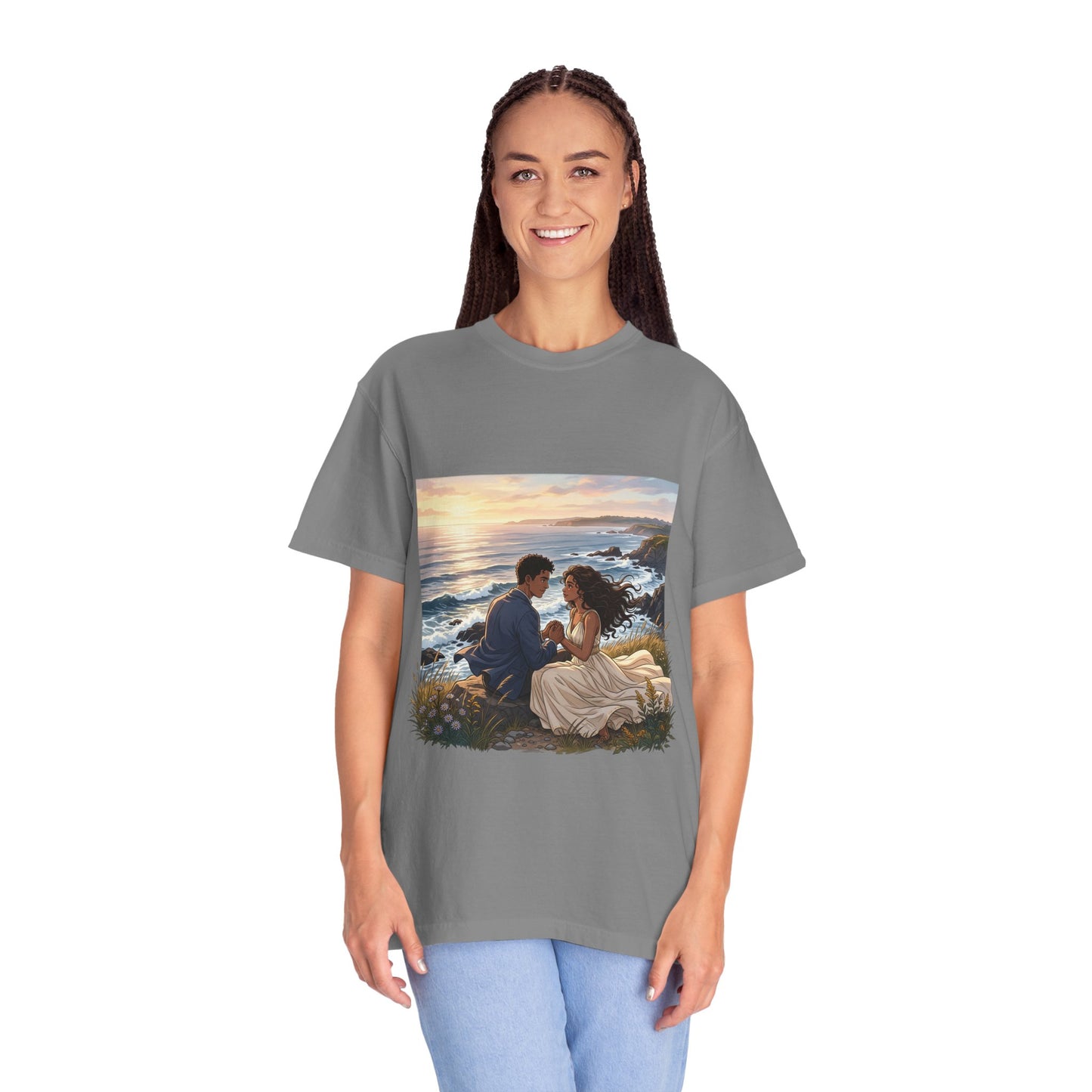 Romantic Sunset Beach Couple T-Shirt