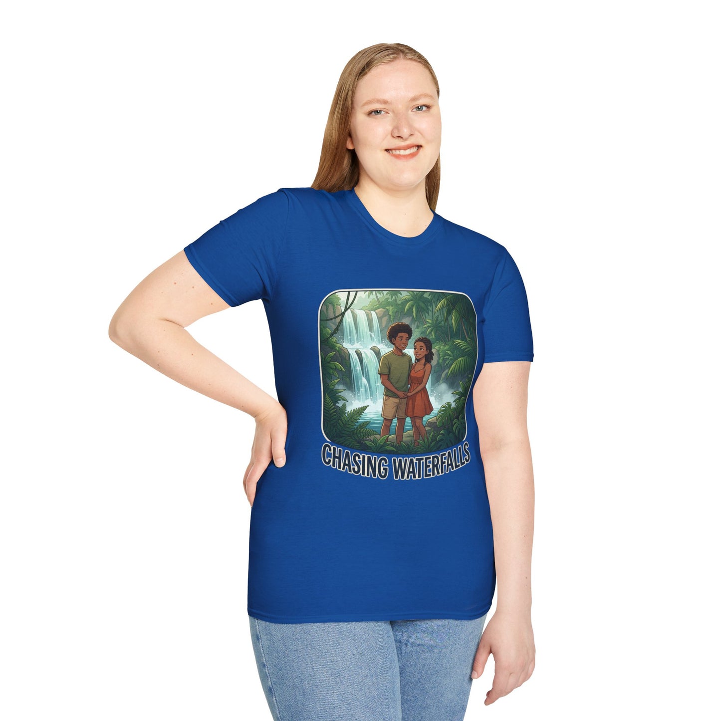 Chasing Waterfalls T-Shirt — Couple Adventure Graphic Tee