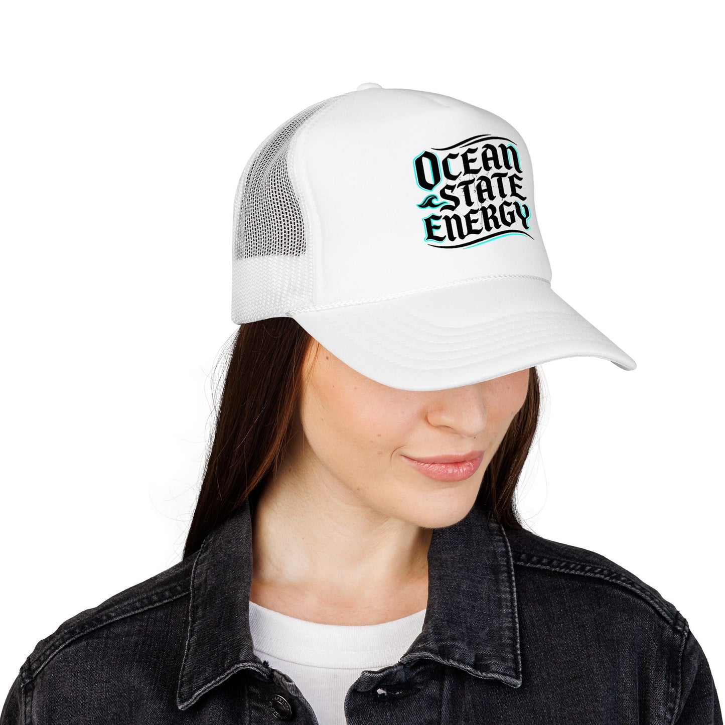 Clean Slate Energy Trucker Hat — Retro Script Foam Mesh Cap