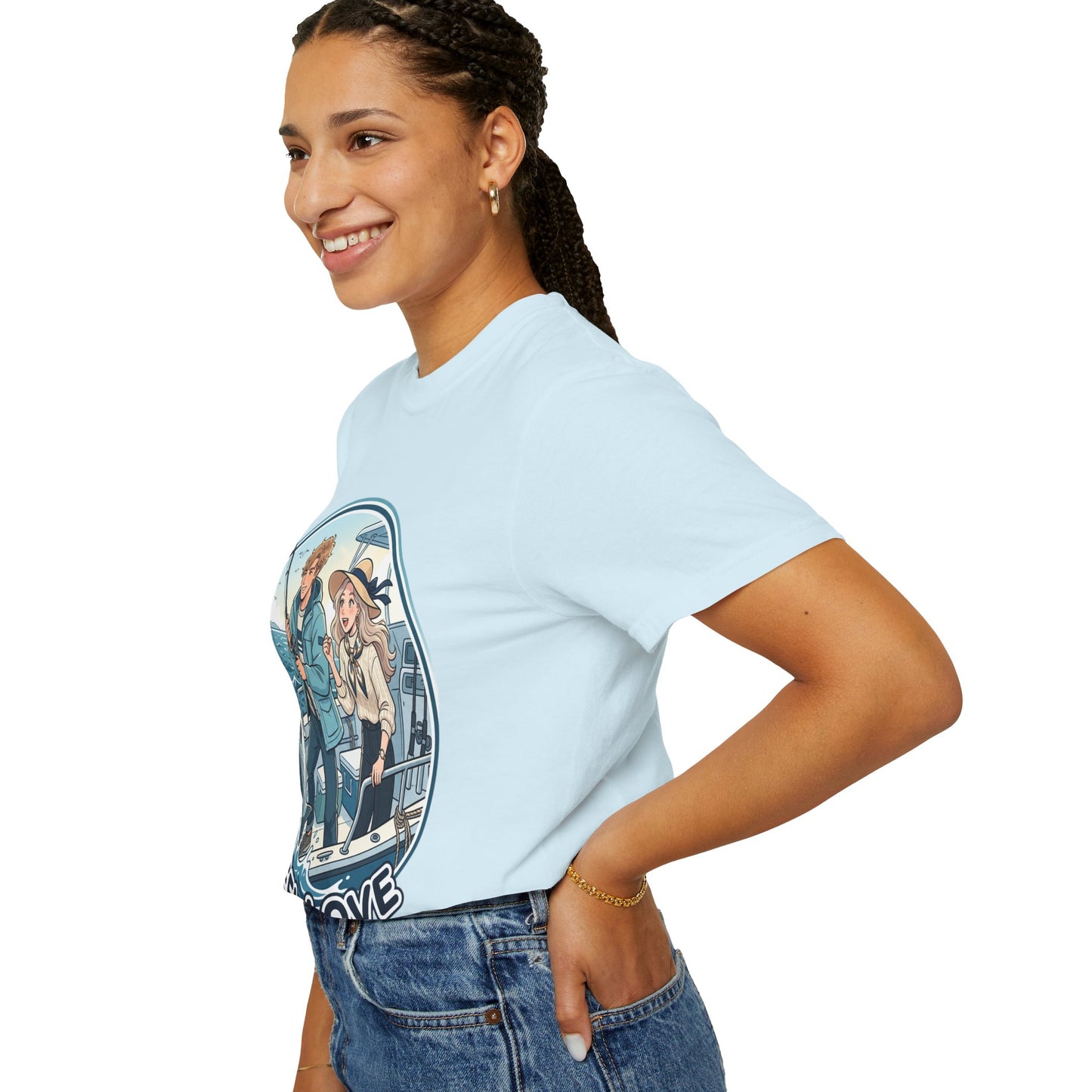 Reel Love Fishing T-Shirt — Cute Couple Anglers Graphic Tee