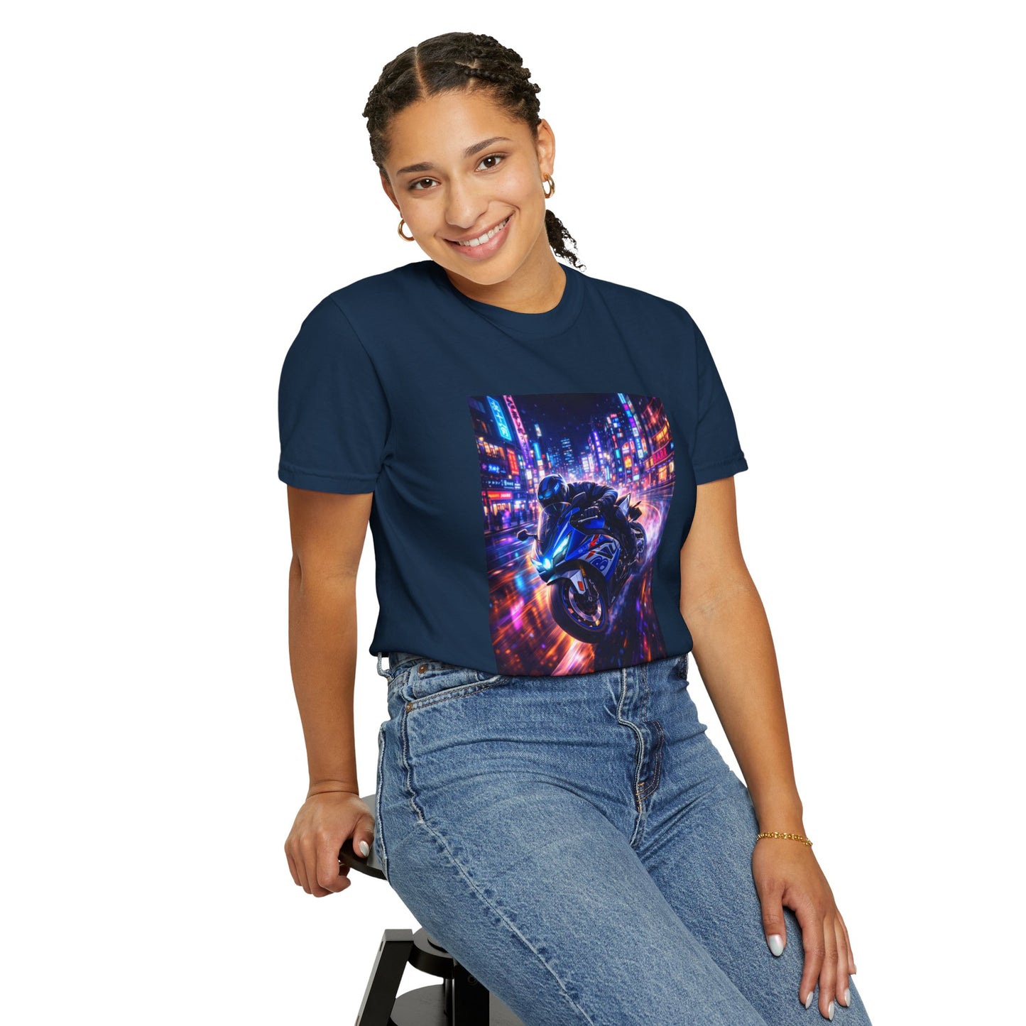 Suzuki GSX-R1000-NEON NIGHT RUN -  T-Shirt — Neon Night Rider Graphic Tee