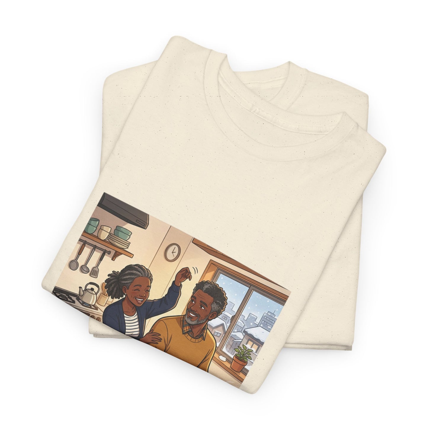 Dishwashing Dance Tee — Couple Kitchen Graphic T-Shirt