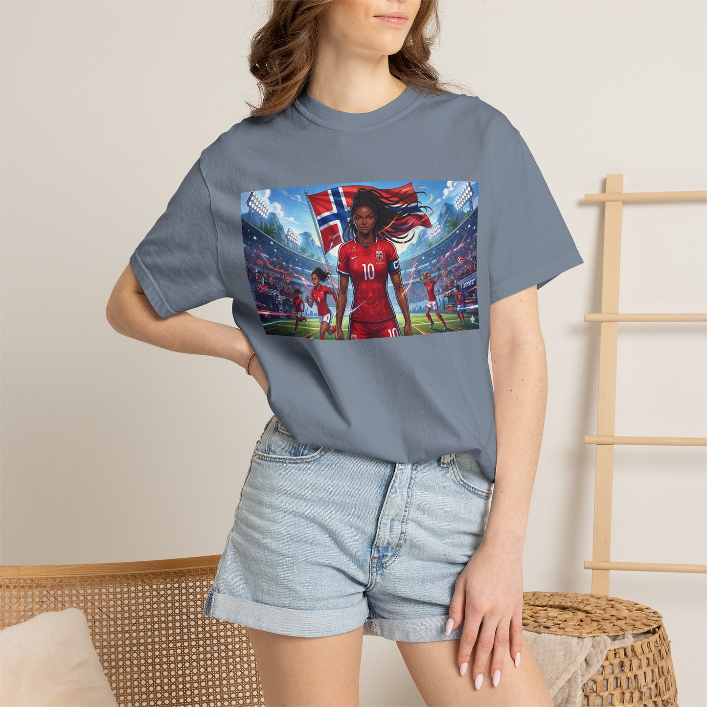 COMMANDER Norway – Female Unisex Garment-Dyed T-shirt