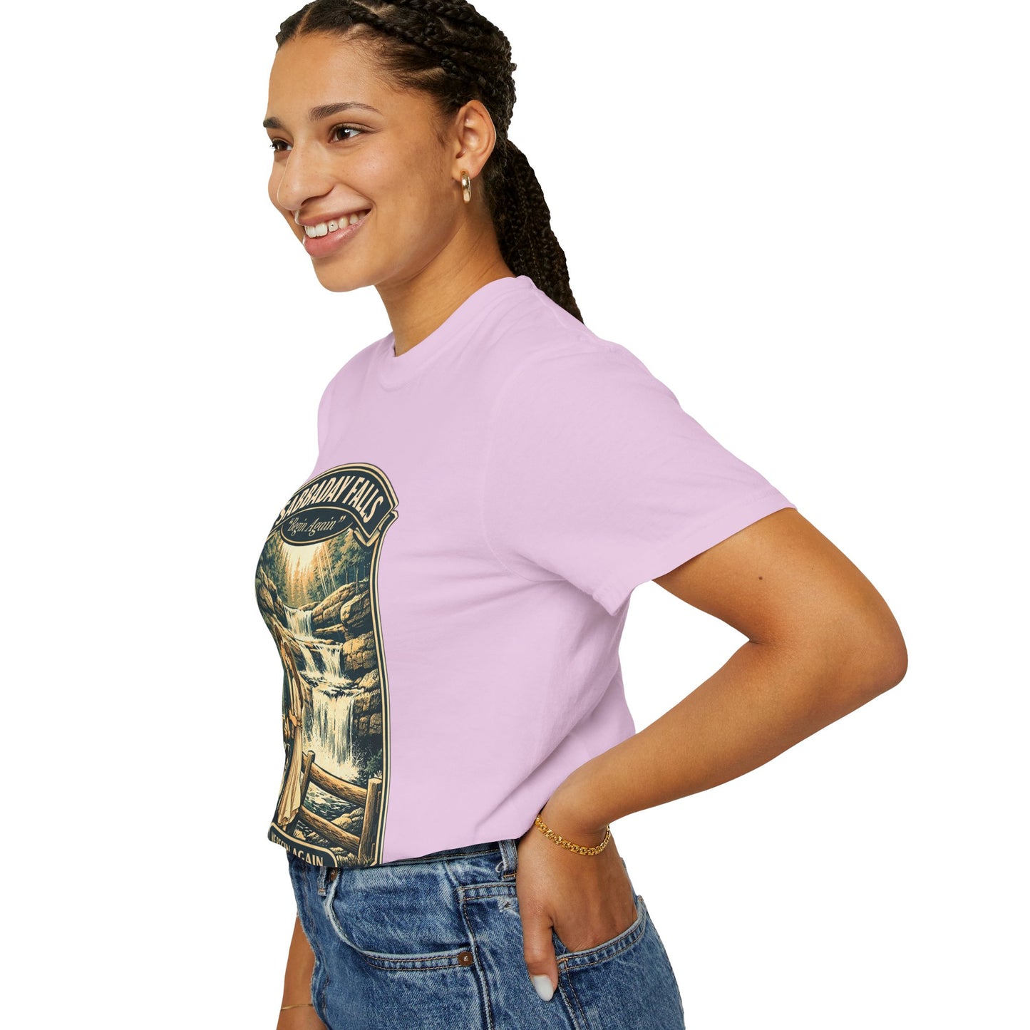 Sabbaday Falls 'We Begin Again' Vintage Nature T-Shirt