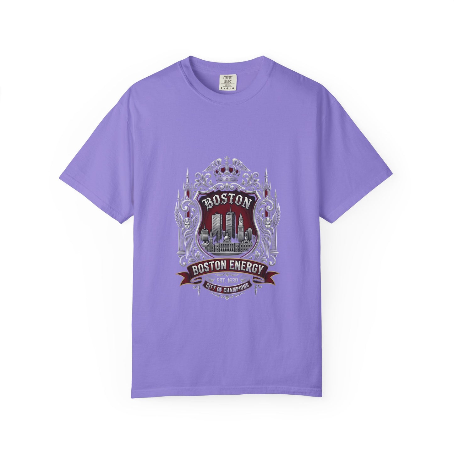 Boston Energy Vintage Crest T-Shirt — Retro City Skyline Tee