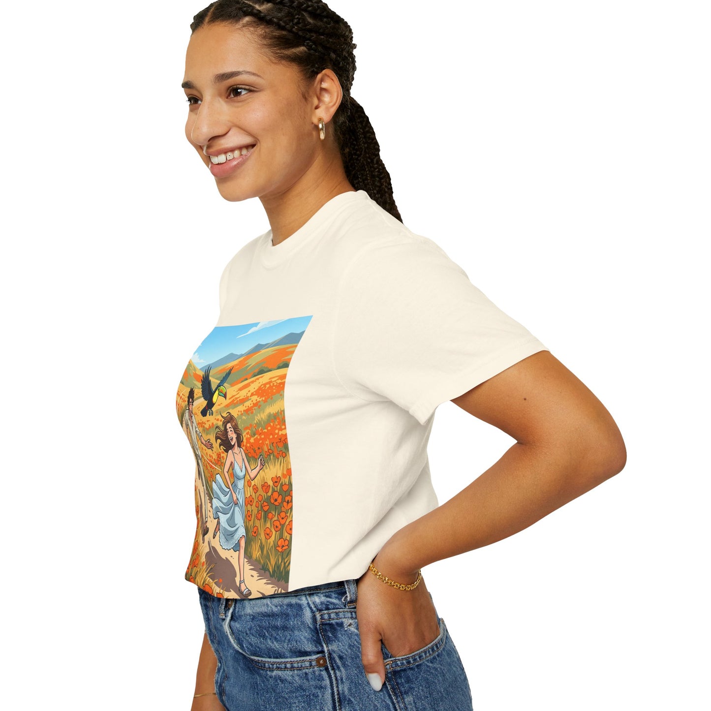 Spring of Us T-Shirt — Romantic Field Illustration Tee