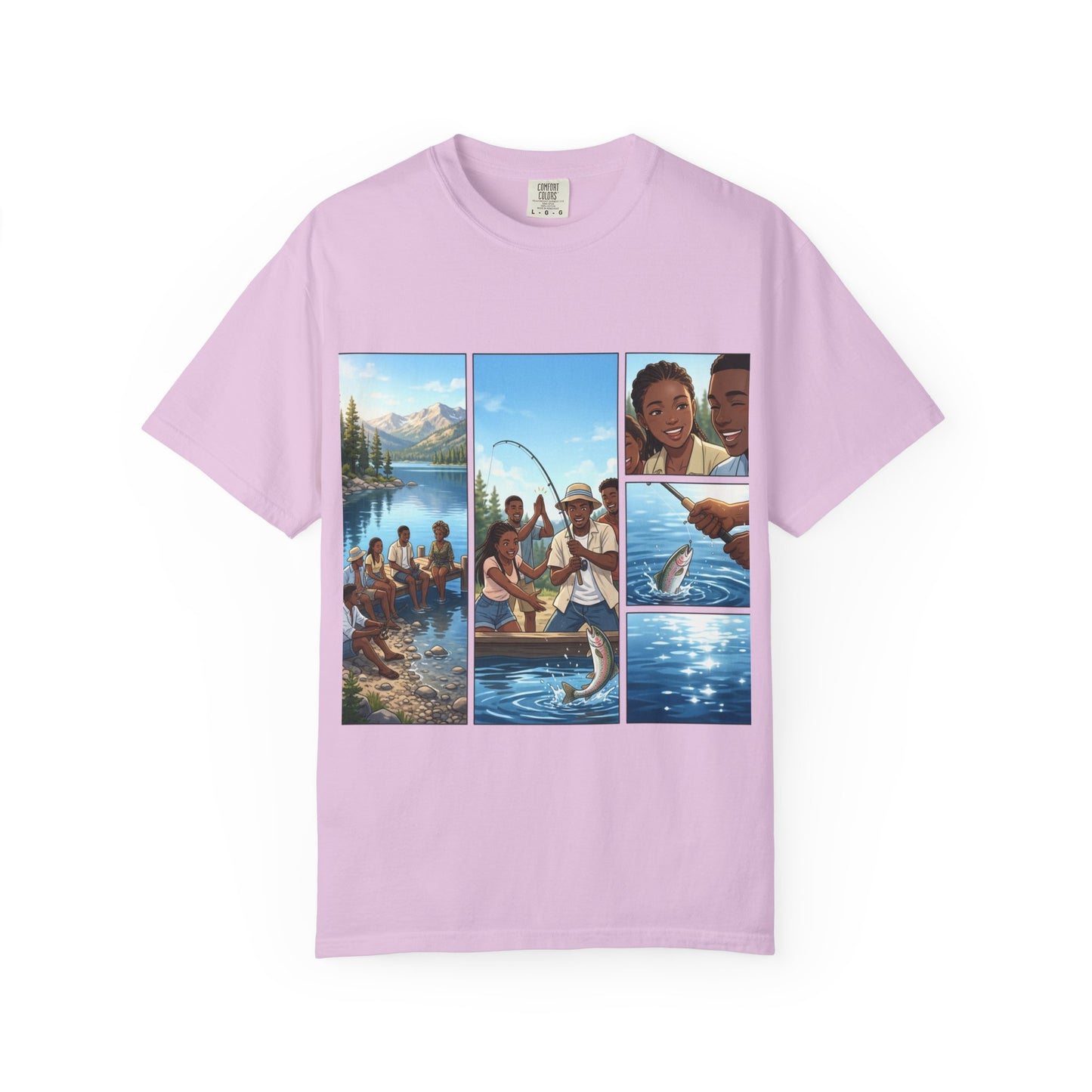 ake Tahoe Fishing Moments T-Shirt — Retro Outdoors Fishing Graphic Tee