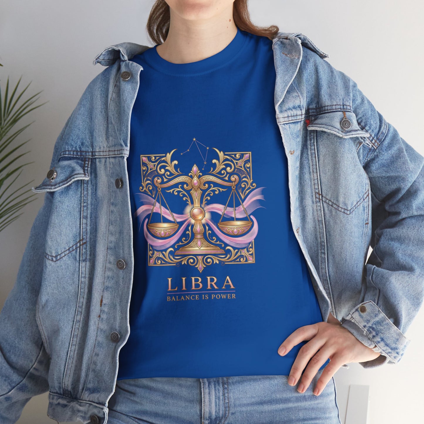 Libra Scales T‑Shirt — Zodiac Balance Is Power Tee